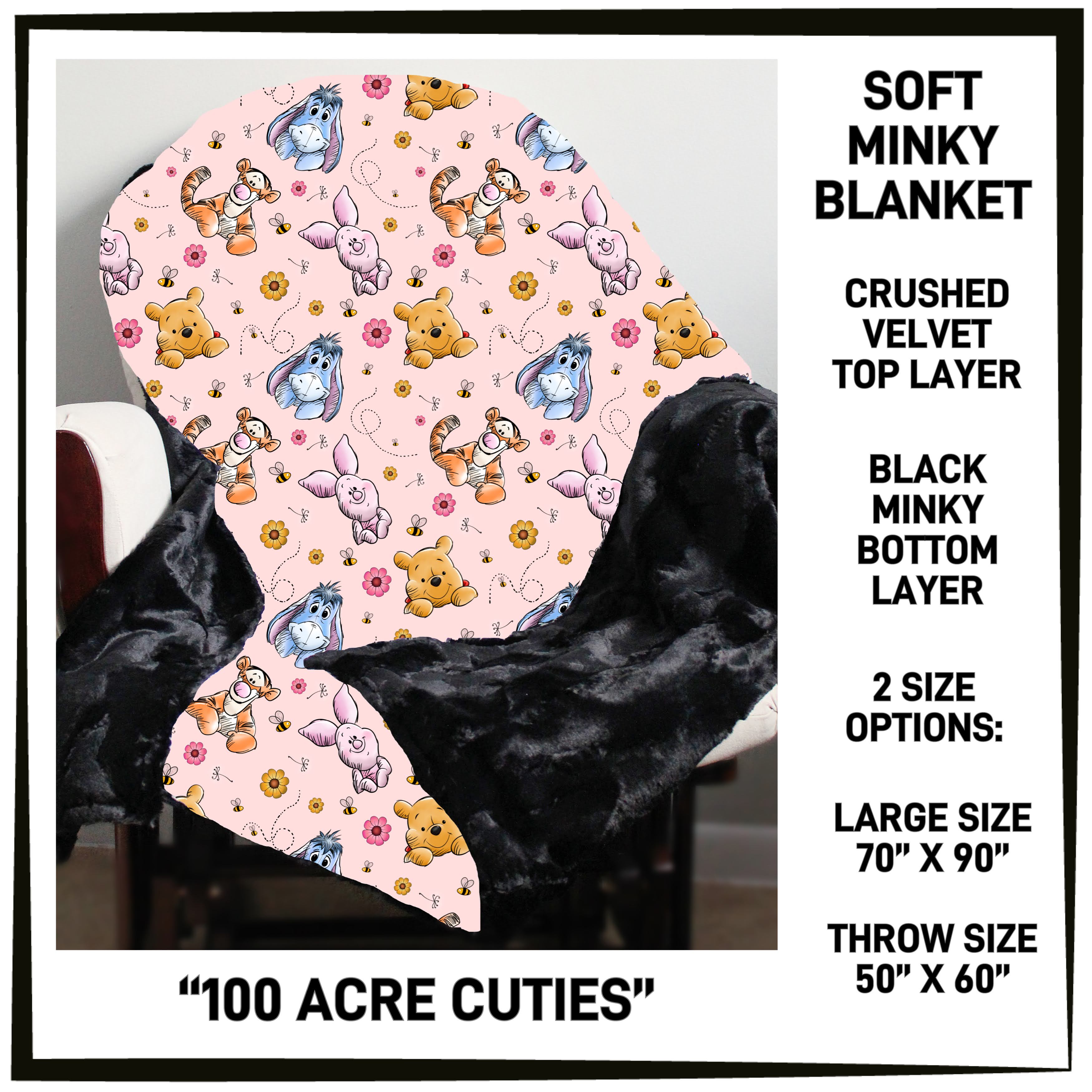 MK7B - 100 Acre Cuties Minky Blanket - Preorder ETA: Late Dec