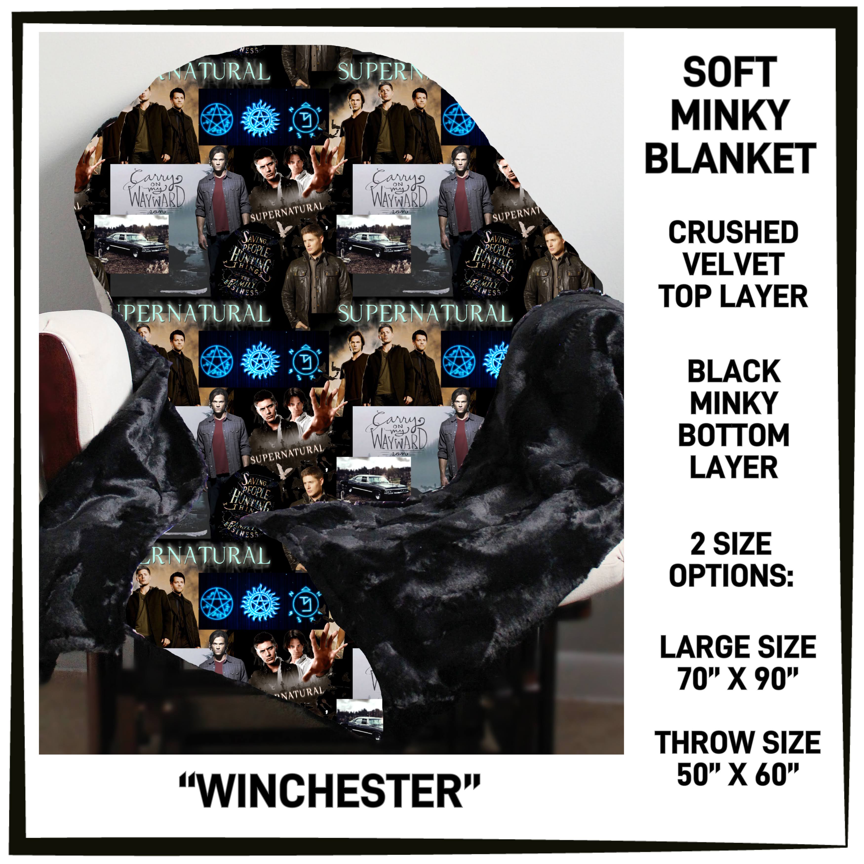 MK7B - Winchester Minky Blanket - Preorder ETA: Late Dec