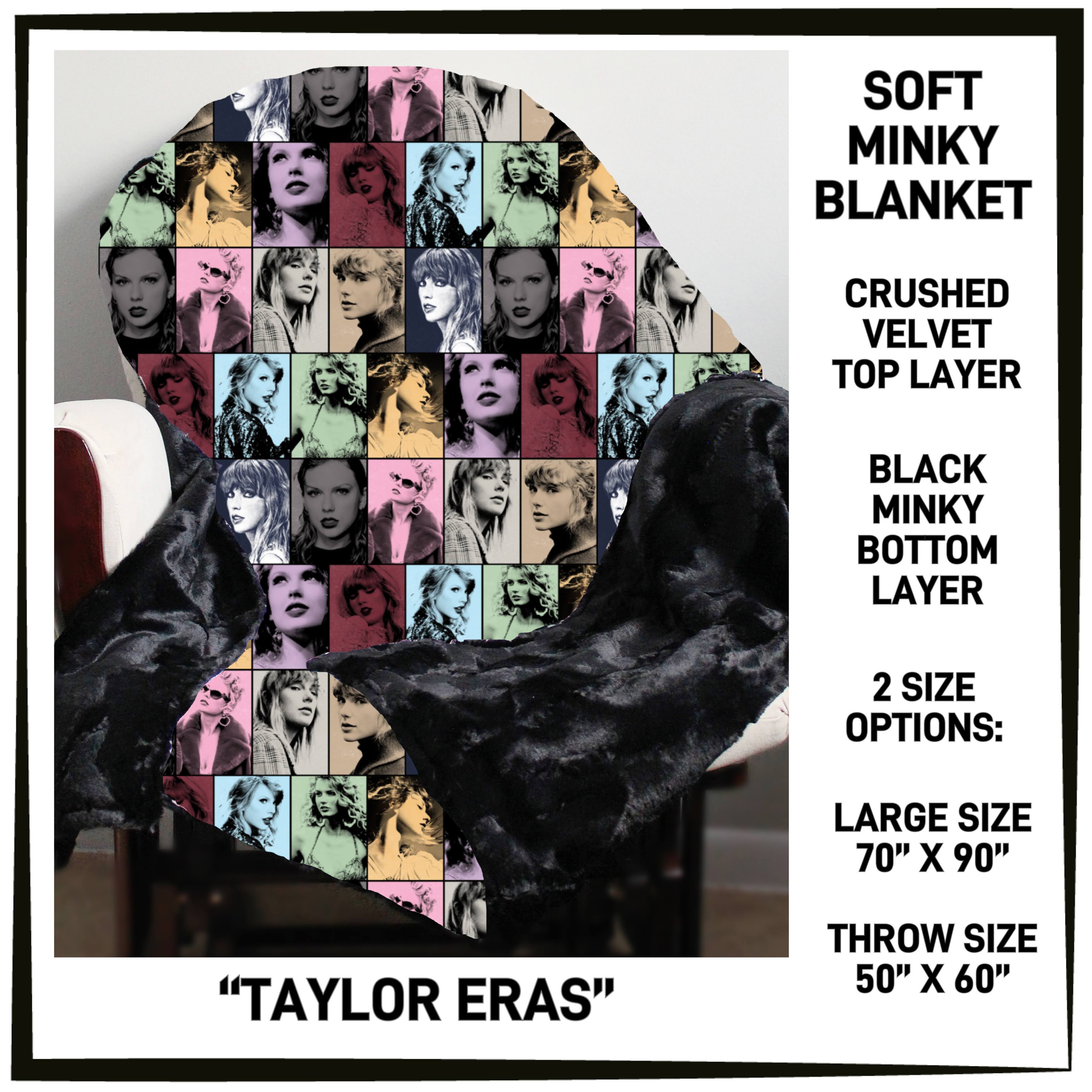 MK7B - Taylor Eras Minky Blanket - Preorder ETA: Late Dec