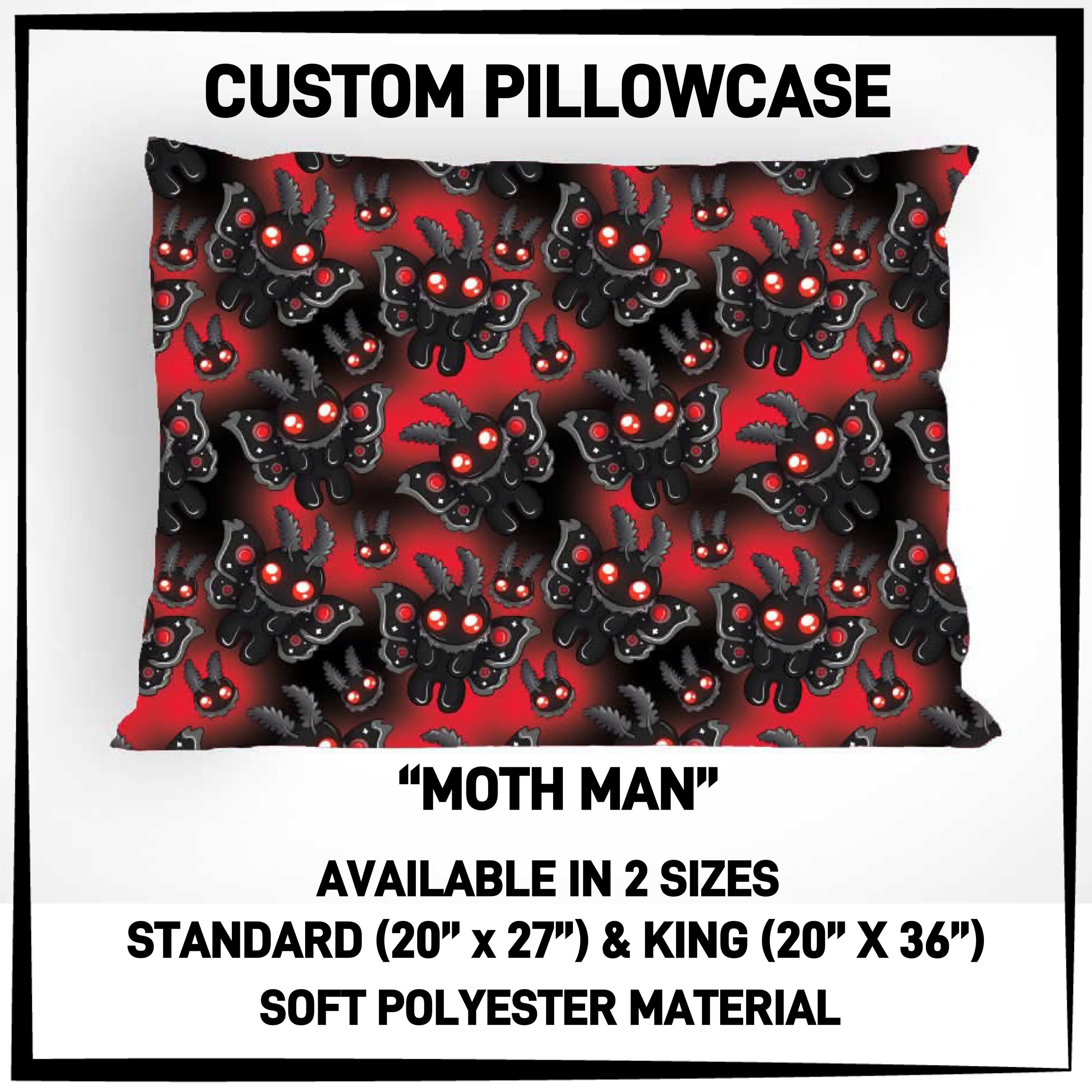 PW15 - Moth Man Pillowcase - Preorder ETA: Late May