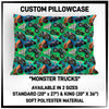 PW15 - Monster Trucks Pillowcase - Preorder ETA: Late May