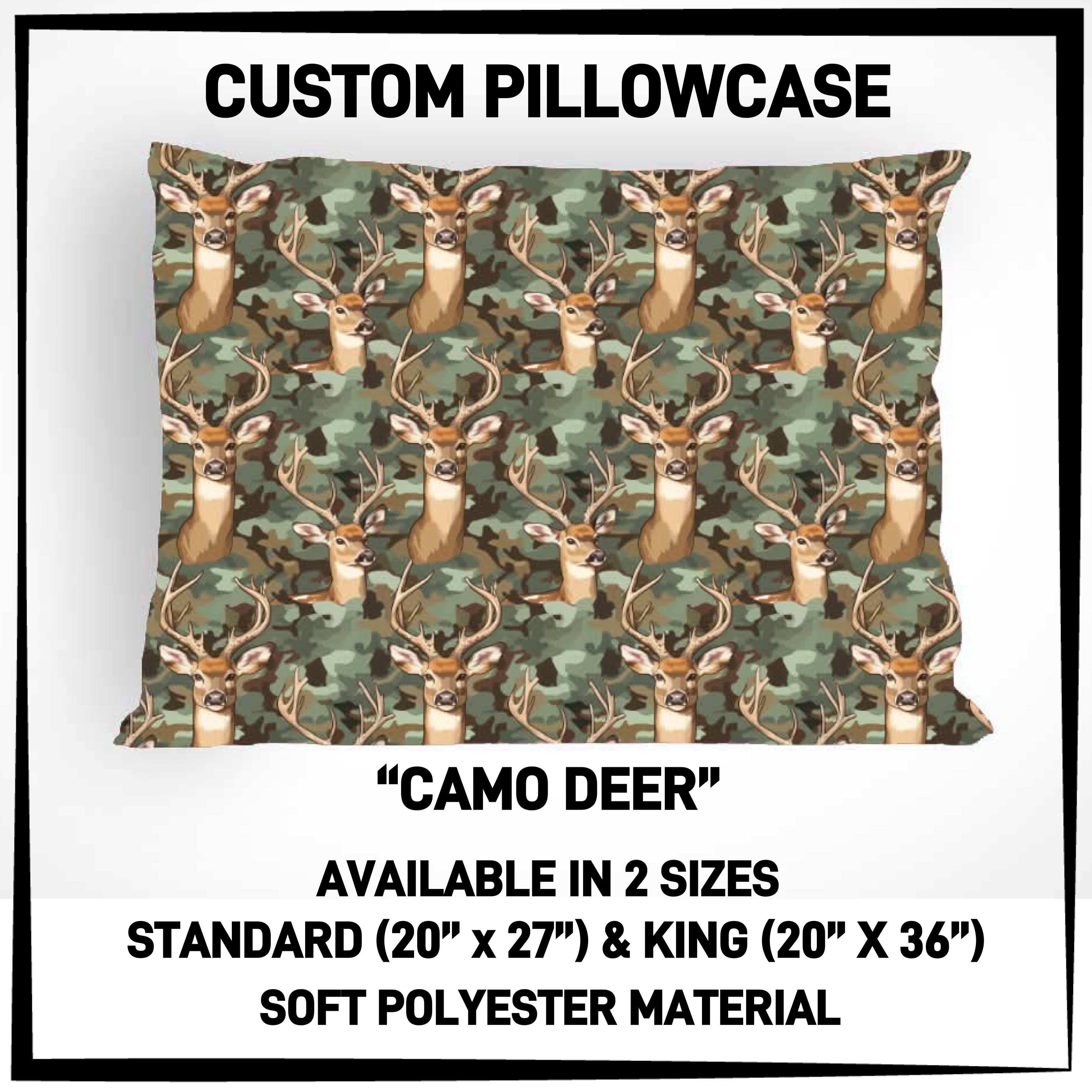 PW15 - Camo Deer Pillowcase - Preorder ETA: Late May