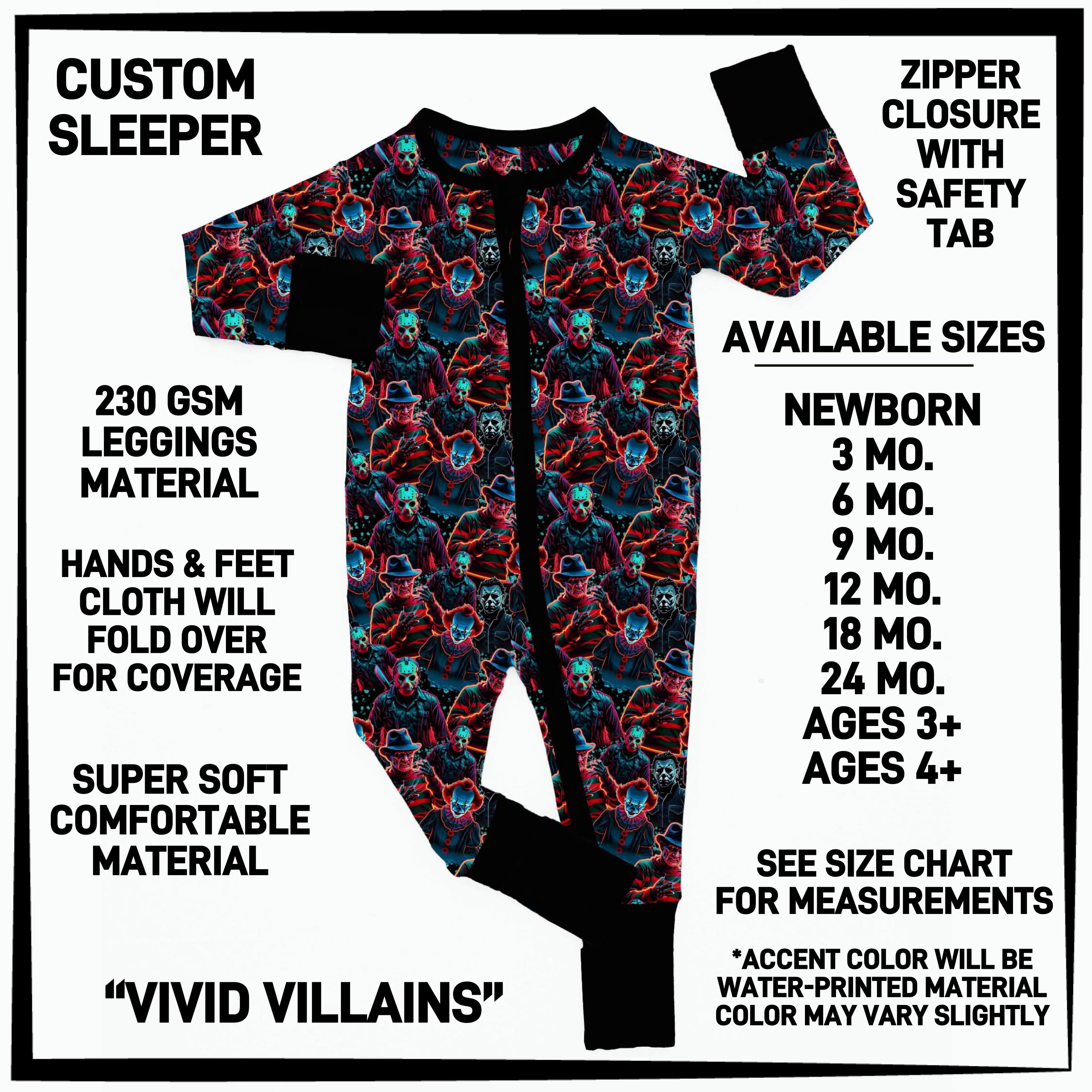 B3SP - Vivid Villains Baby Sleeper - Preorder ETA: Late May