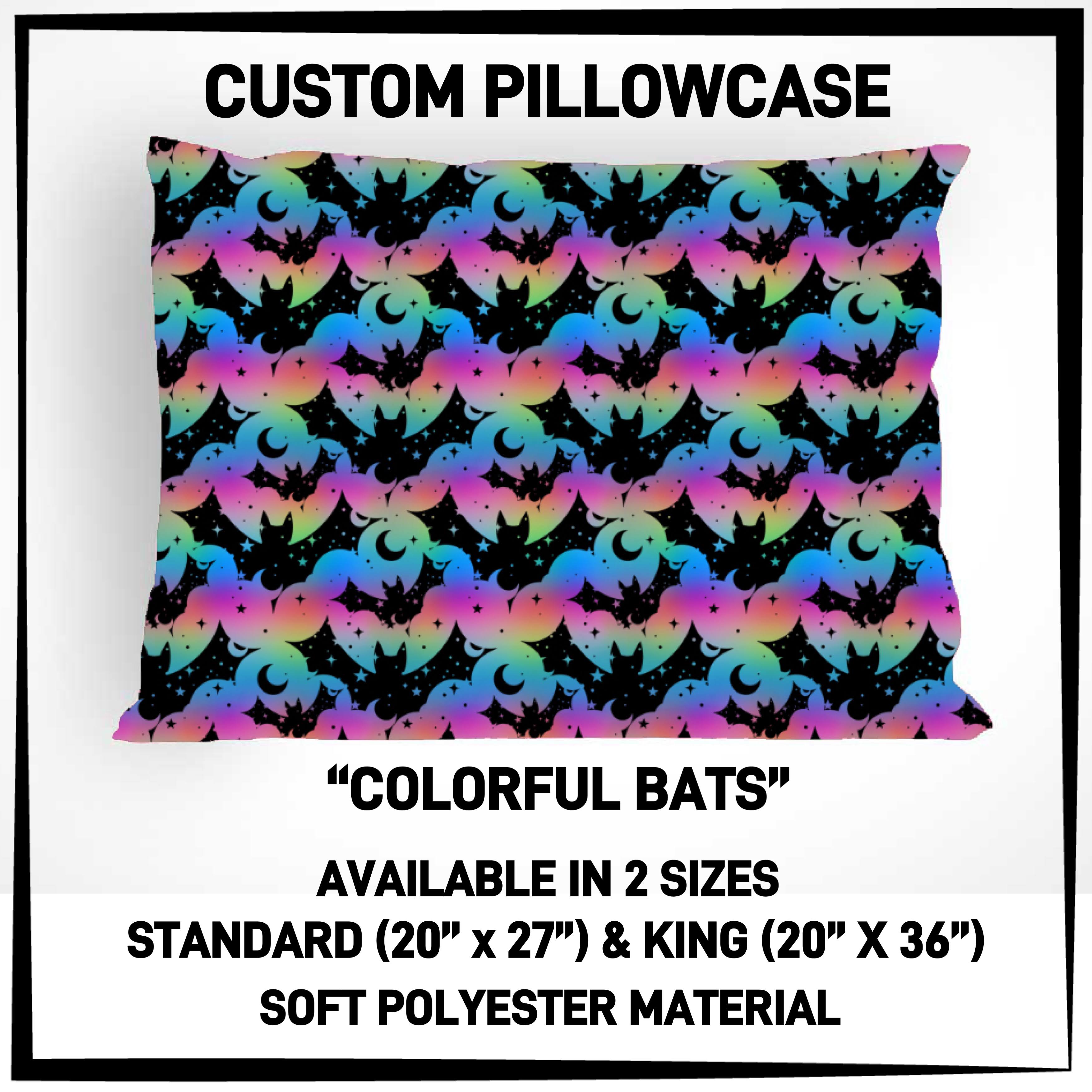 RTS - Colorful Bats Pillowcase