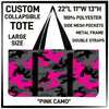 CP2T - Pink Camo Collapsible Tote - Preorder ETA: Late May