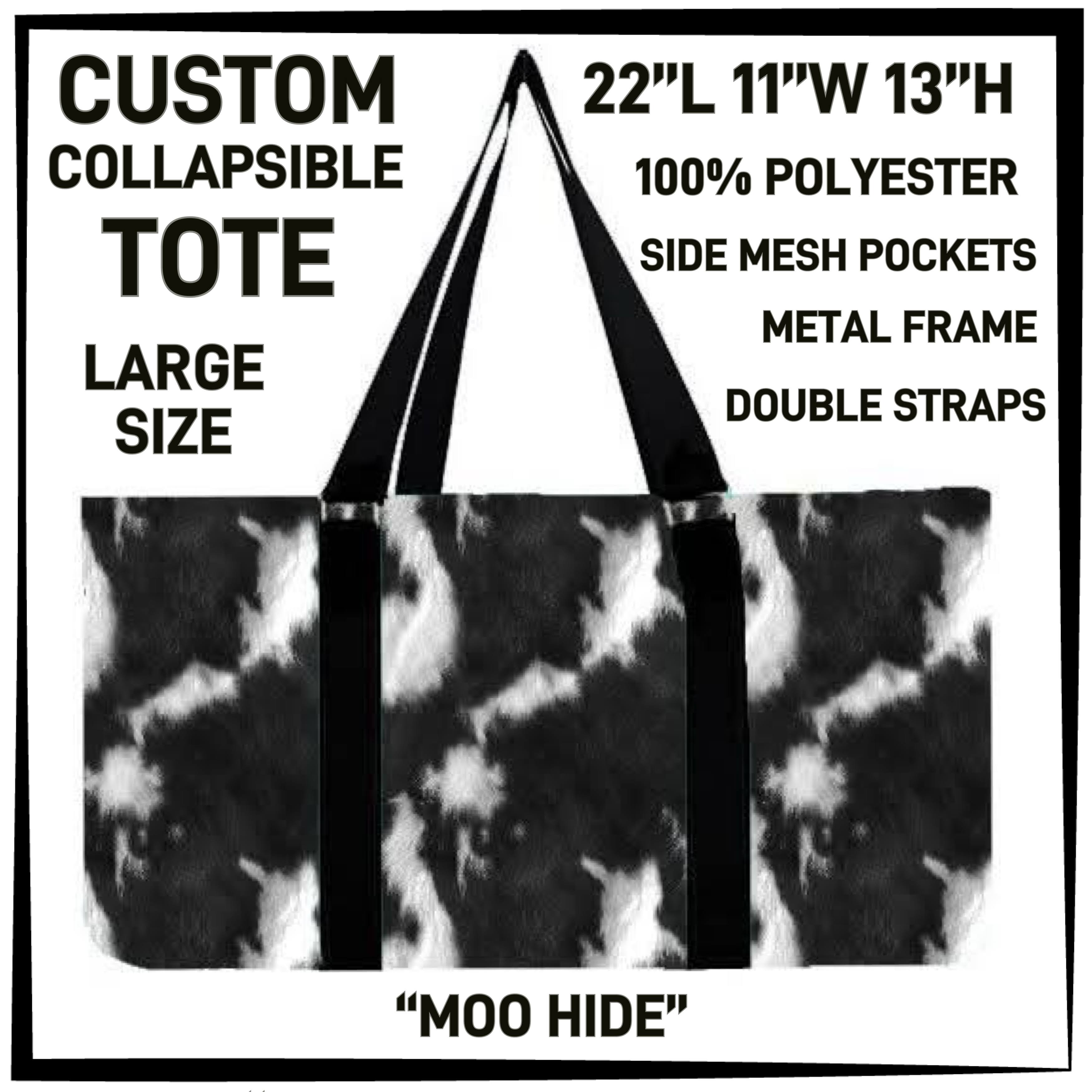 CP2T - Moo Hide Collapsible Tote - Preorder ETA: Late May