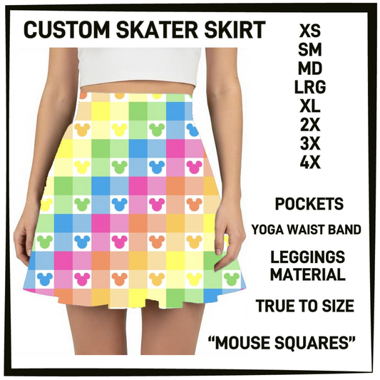 S1KR - Mouse Squares Skater Skirt - Preorder Closing 4/7 ETA: Early June
