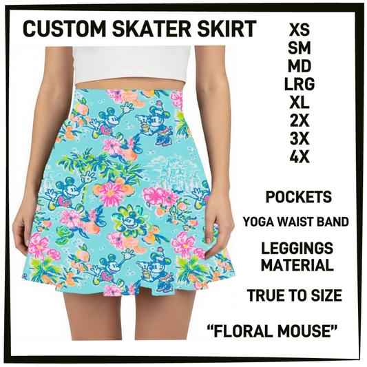 S1KR - Floral Mouse Skater Skirt - Preorder Closing 4/7 ETA: Early June