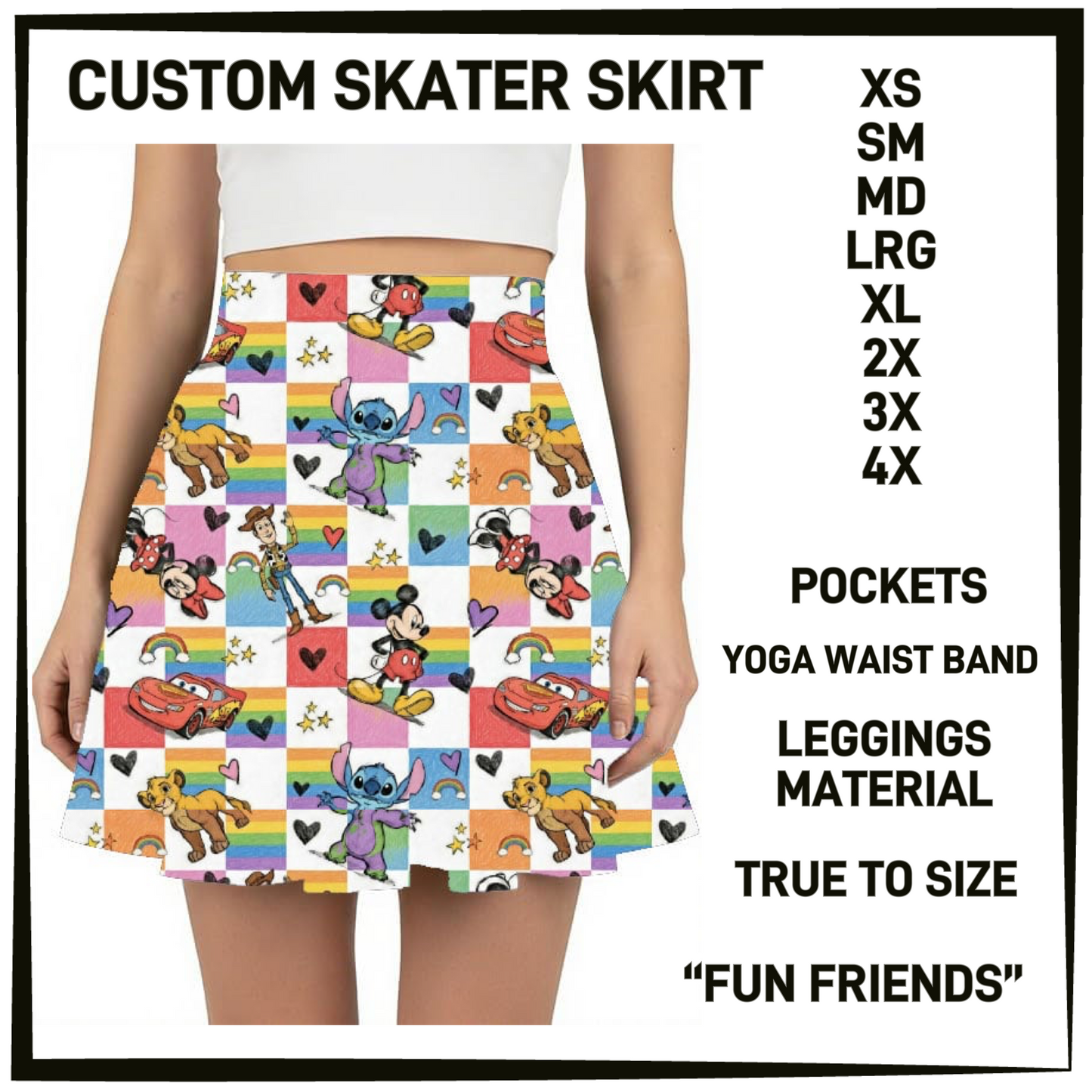 S1KR - Fun Friends Skater Skirt - Preorder Closing 4/7 ETA: Early June