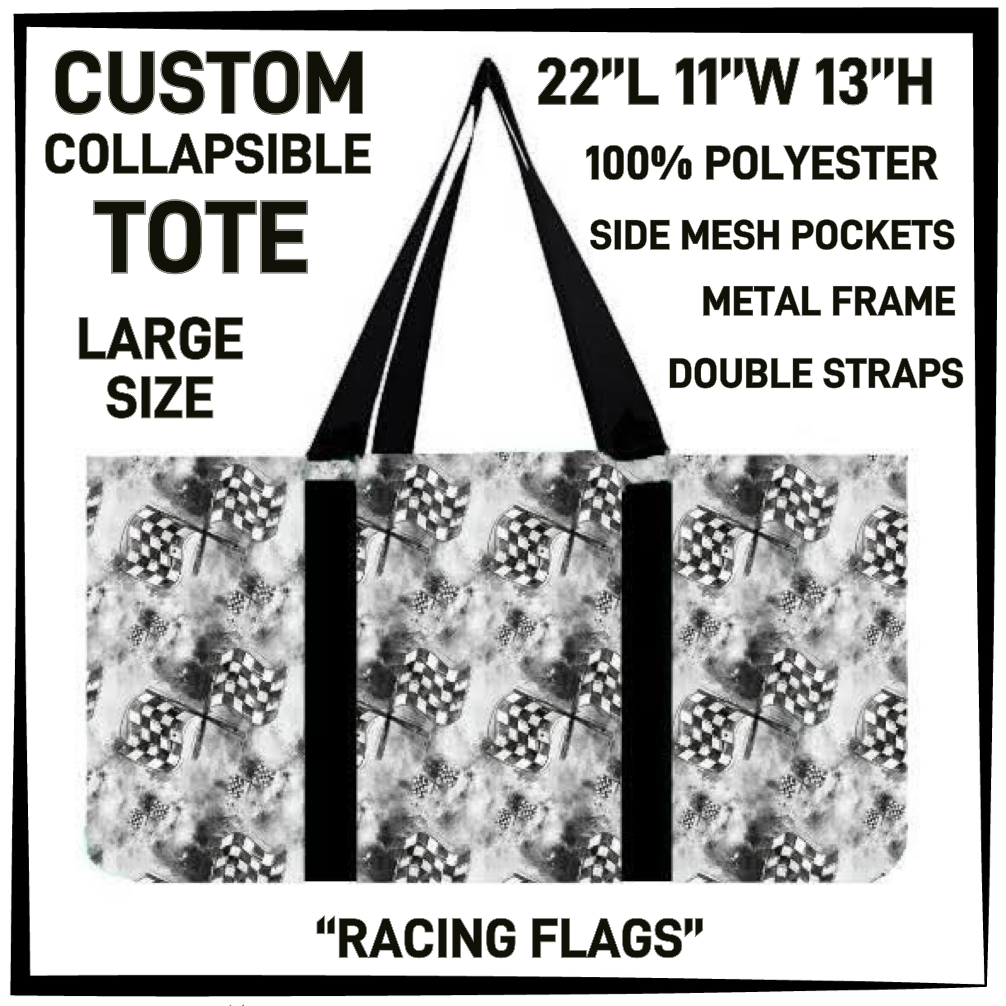 CP2T - Racing Flags Collapsible Tote - Preorder ETA: Late May