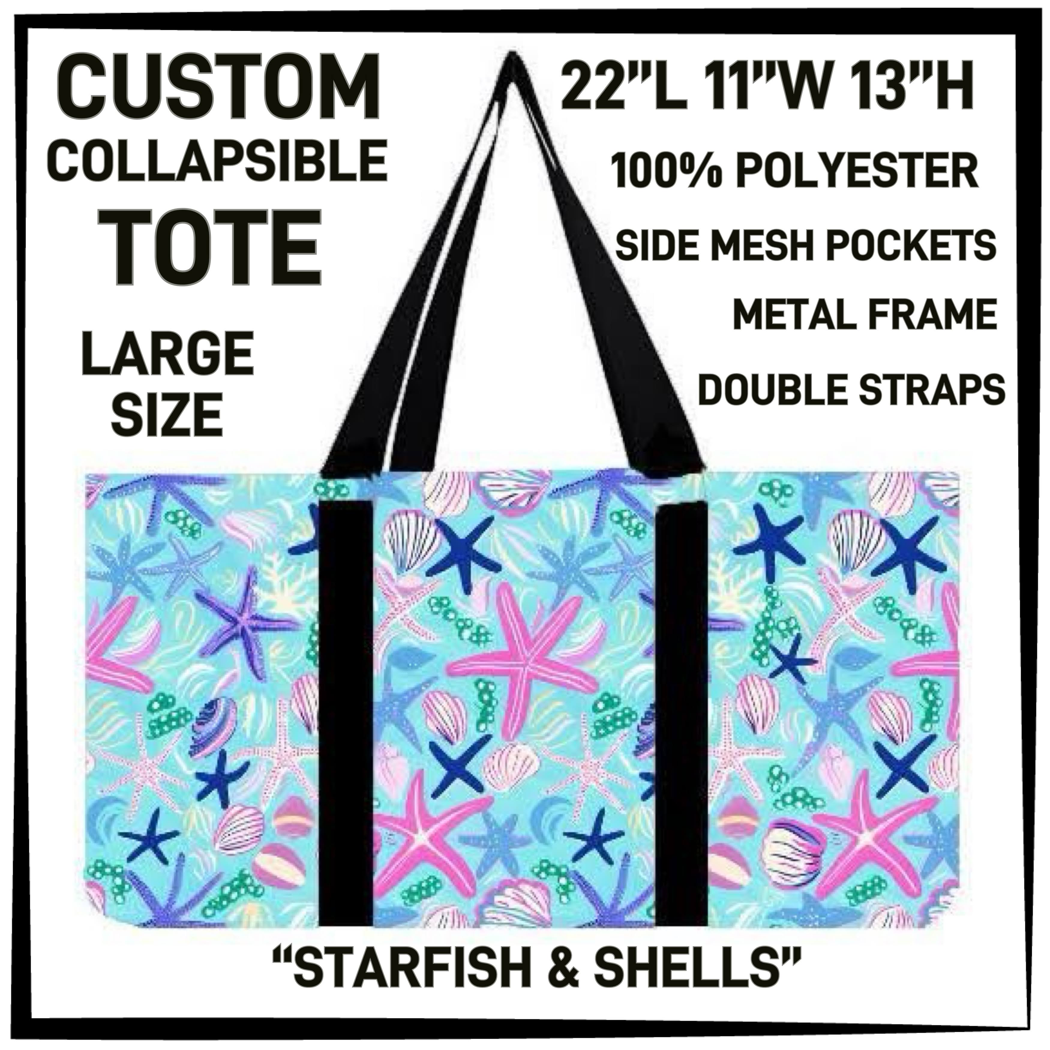 CP2T - Starfish & Shells Collapsible Tote - Preorder ETA: Late May