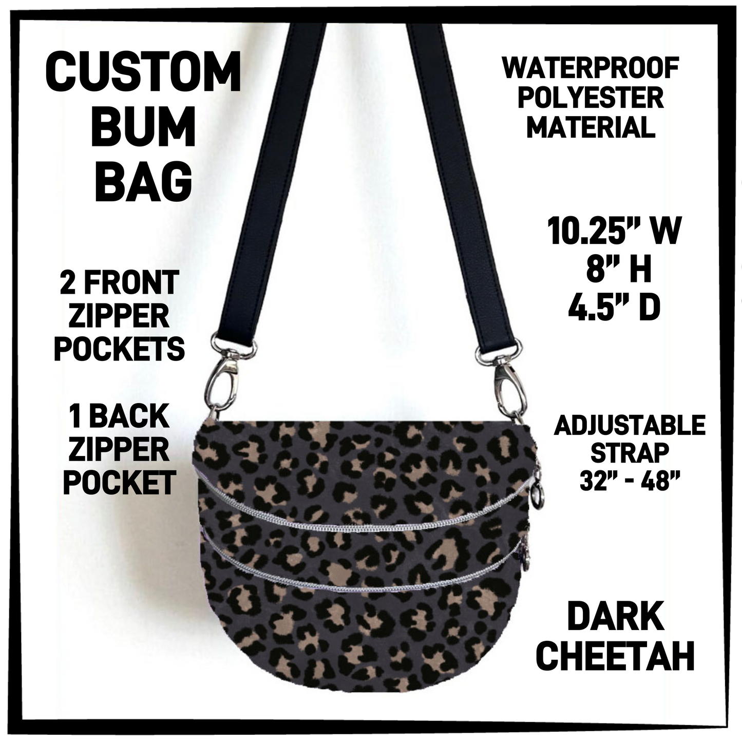 B1BM - Dark Cheetah Bum Bag - Preorder Closing 8/19 ETA: Mid-Oct