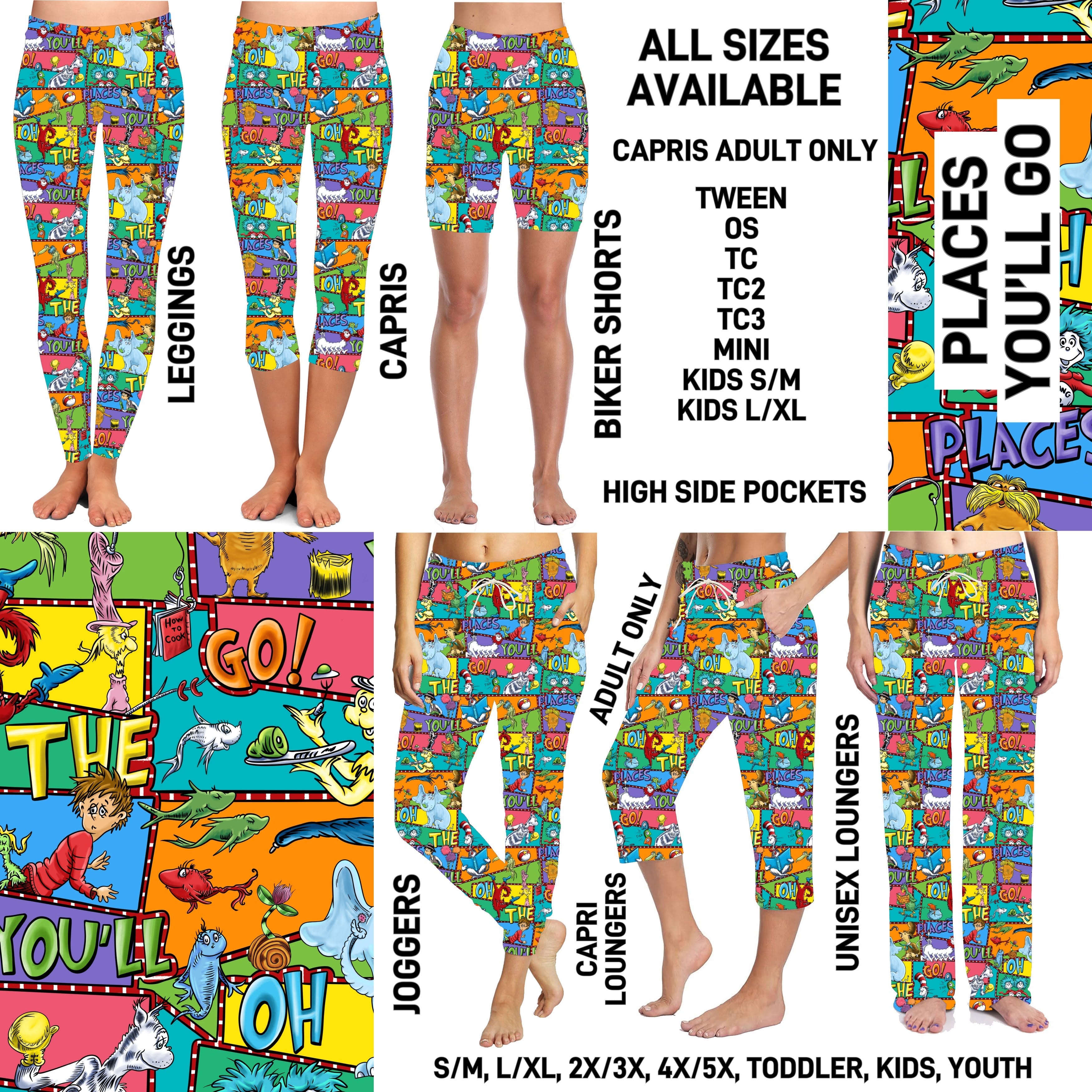 DR2S - Places You'll Go Unisex Full Joggers/Unisex Capri/Full Loungers - Preorder ETA: Mid-Jan