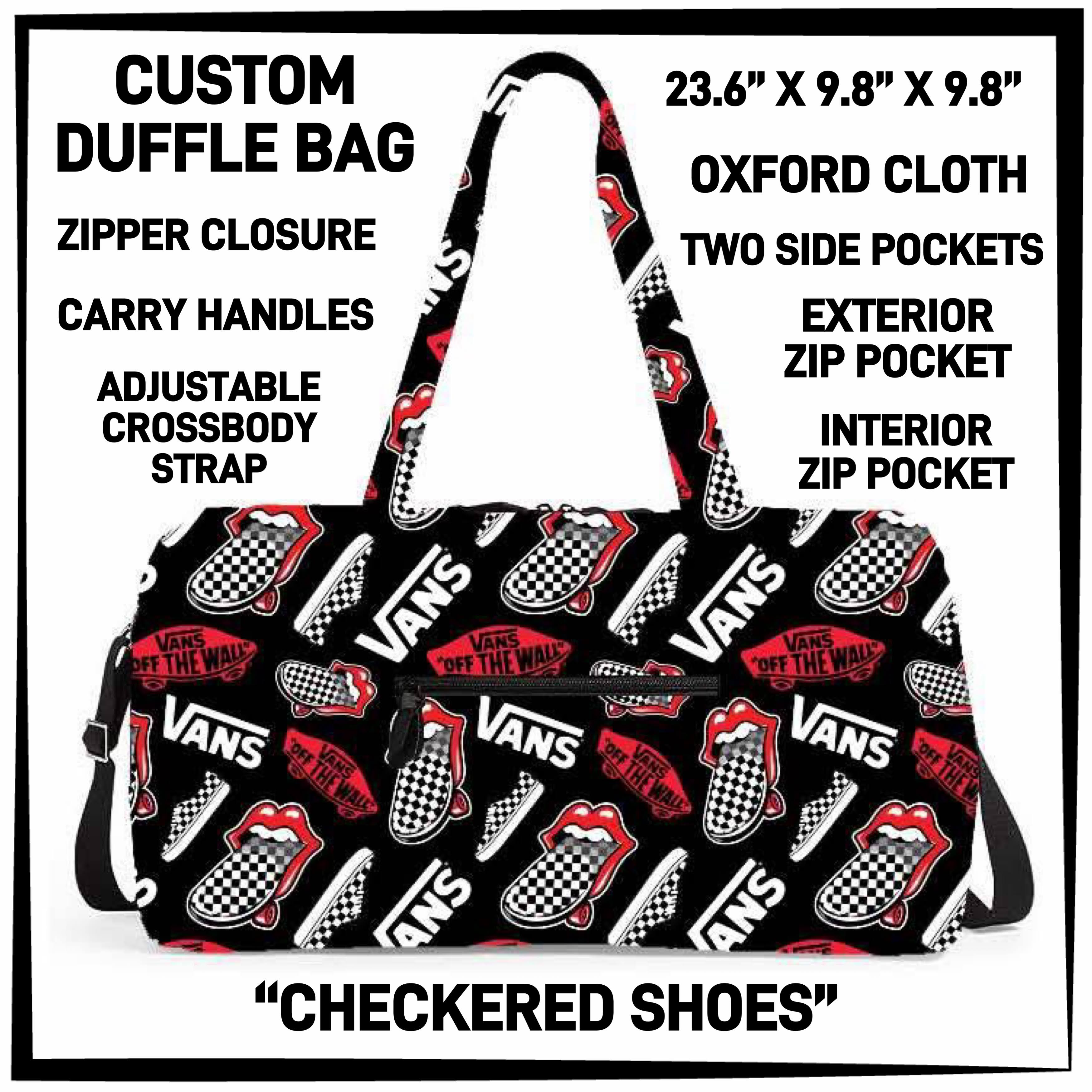 D2FF - Checkered Shoes Duffel Bag - Preorder ETA: Early June