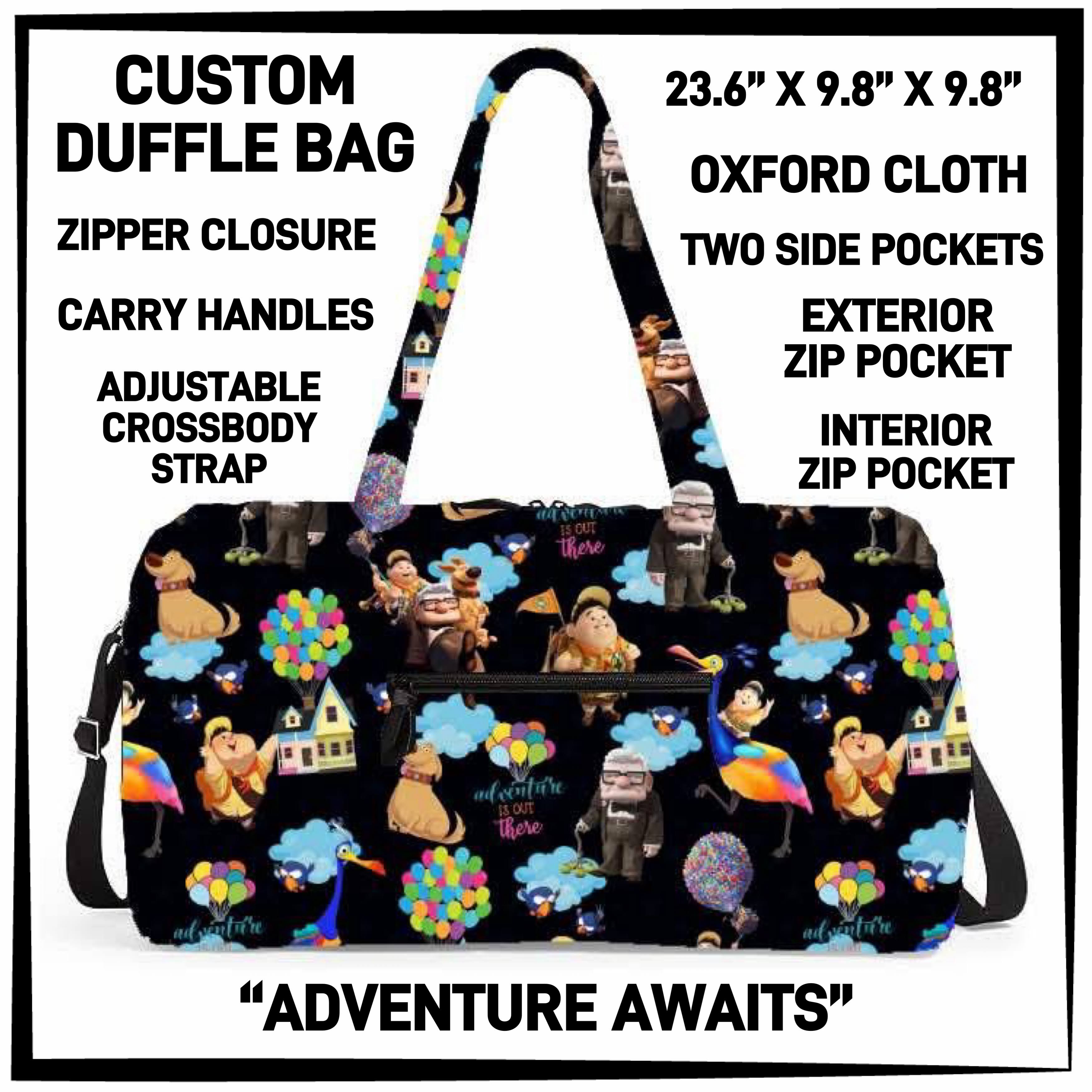 D2FF - Adventure Awaits Duffel Bag - Preorder ETA: Early June