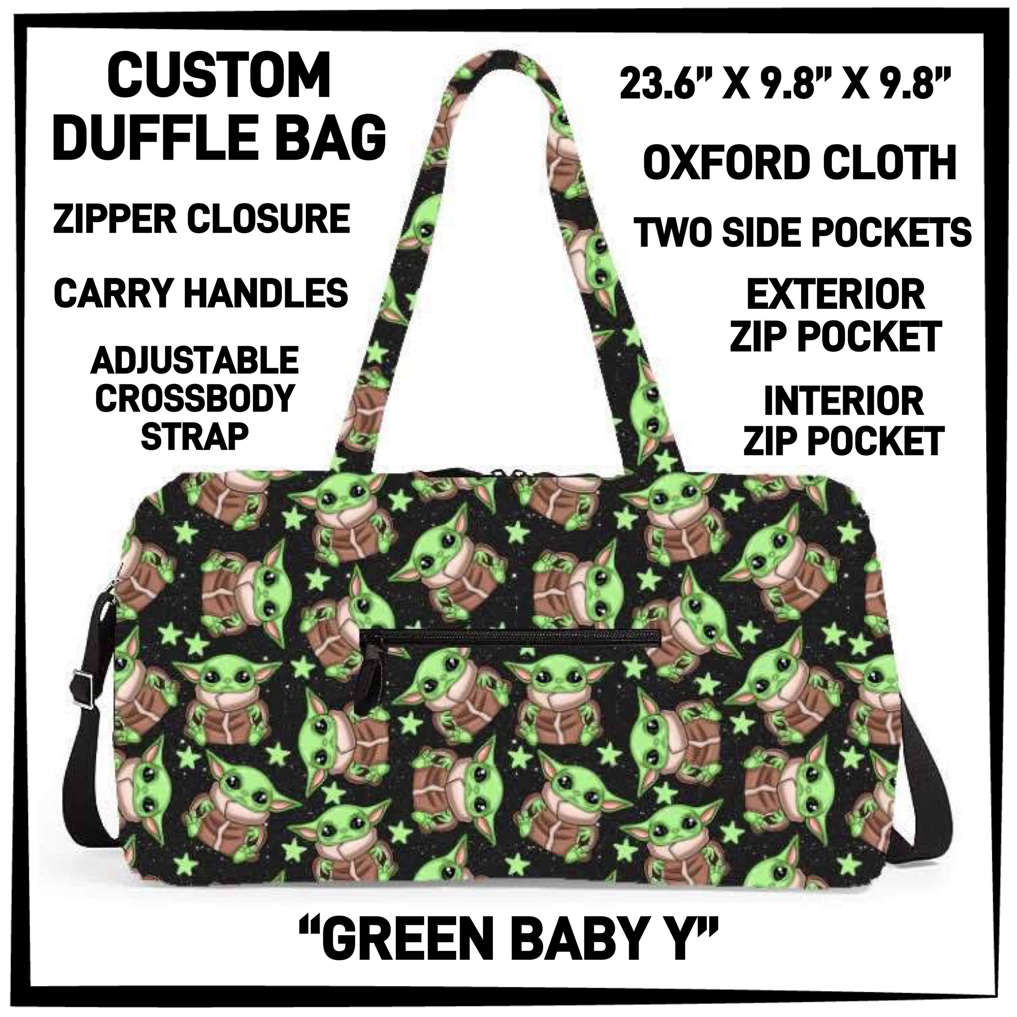 D2FF - Green Baby Y Duffel Bag - Preorder ETA: Early June