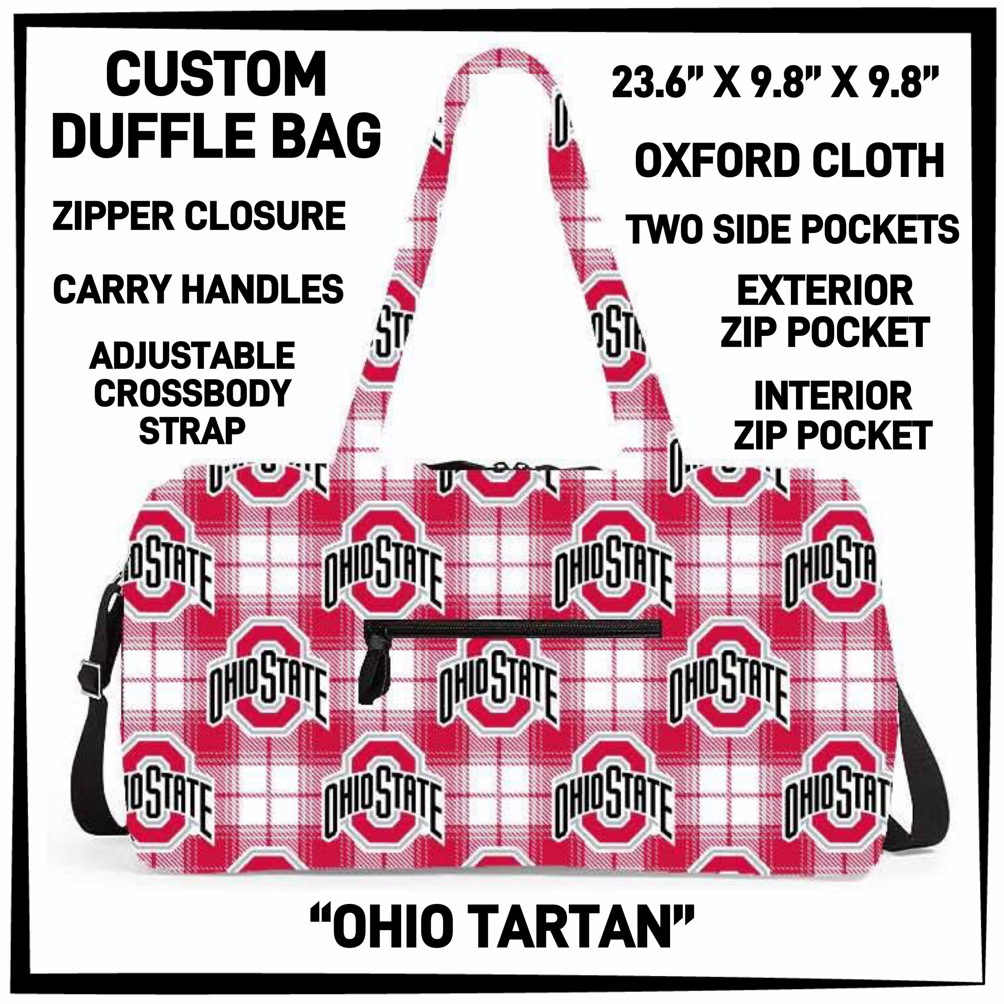 D2FF - Ohio Tartan Duffel Bag - Preorder ETA: Early June