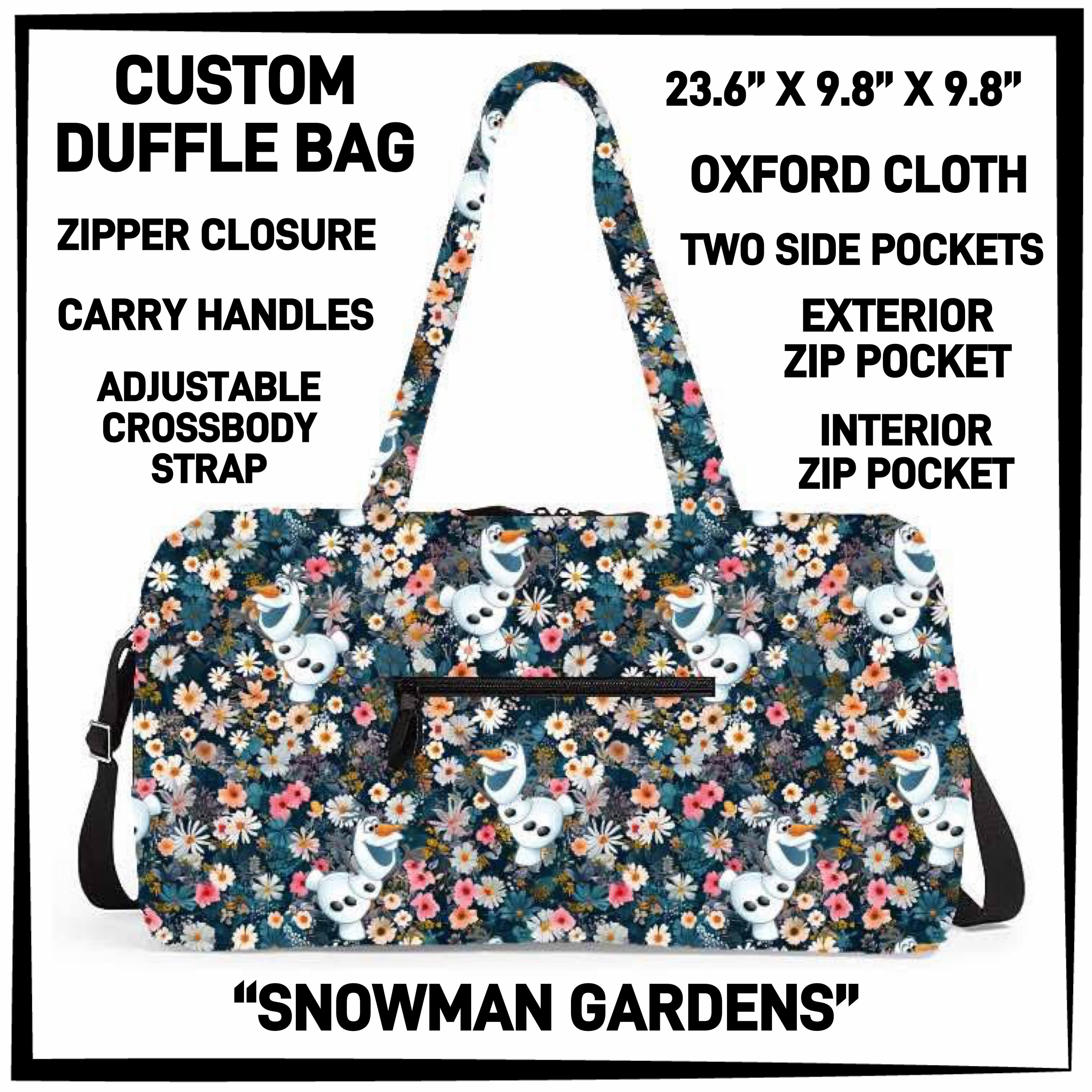 D2FF - Snowman Gardens Duffel Bag - Preorder ETA: Early June