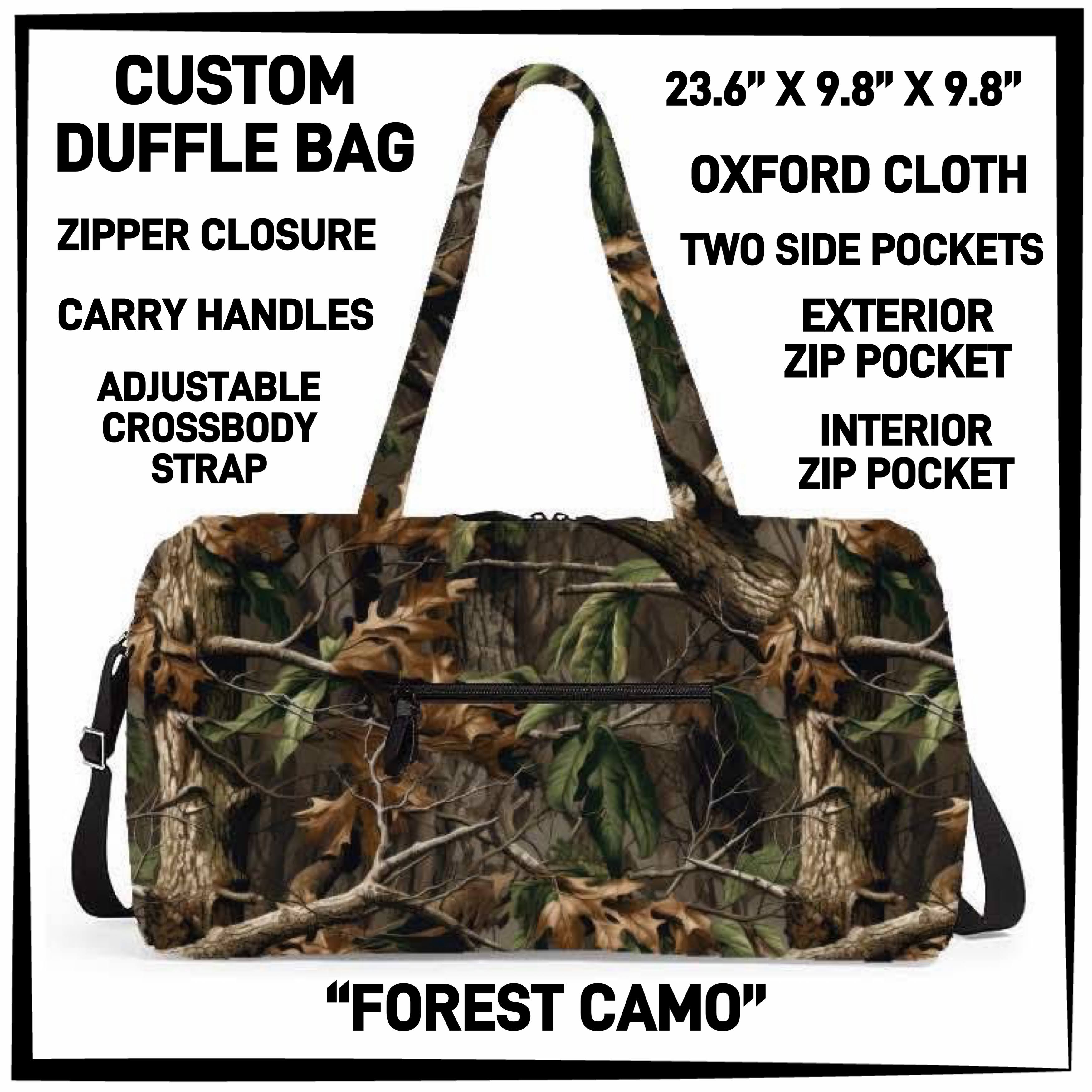 D2FF - Forest Camo Duffel Bag - Preorder ETA: Early June