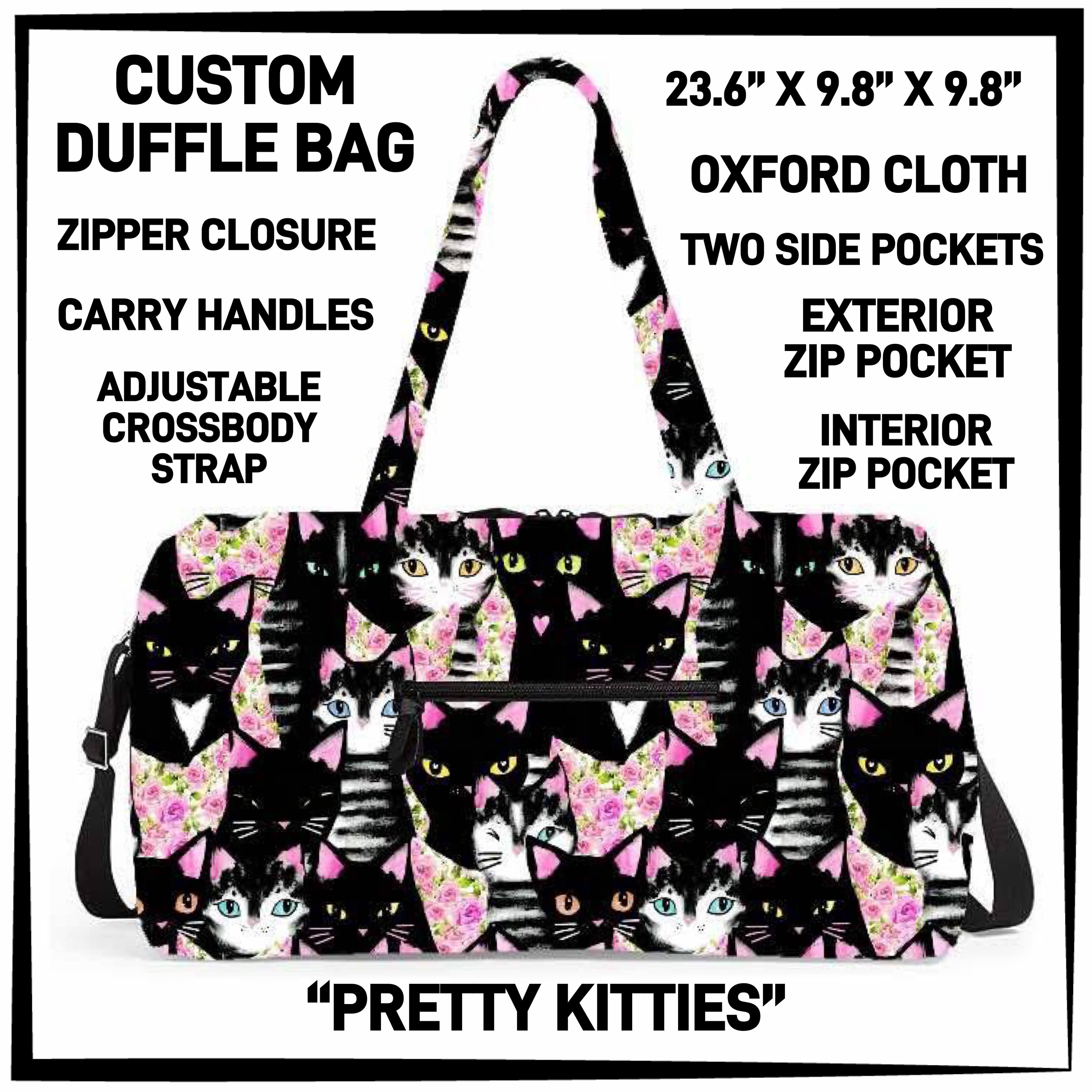 D2FF - Pretty Kitties Duffel Bag - Preorder ETA: Early June