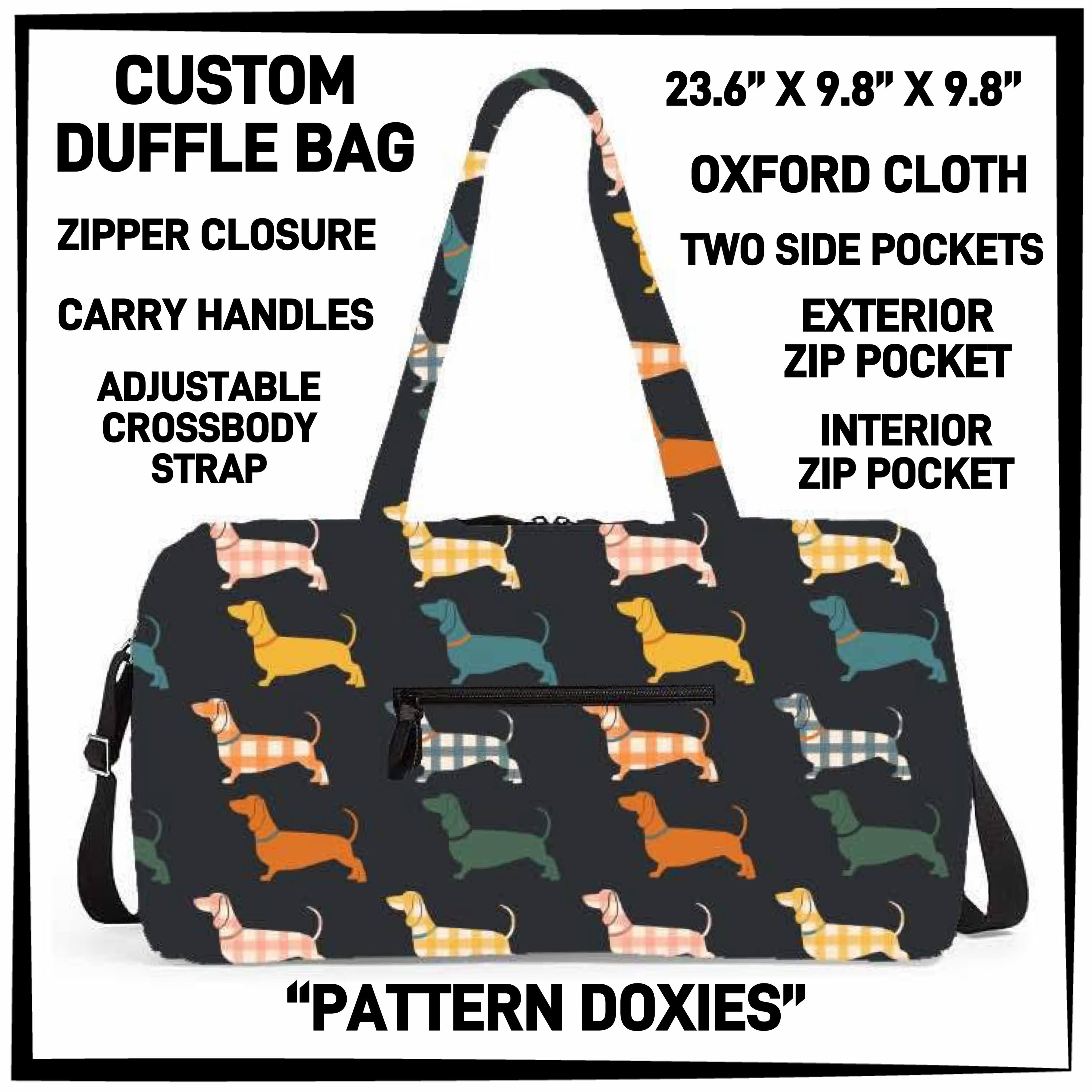 D2FF - Pattern Doxies Duffel Bag - Preorder ETA: Early June