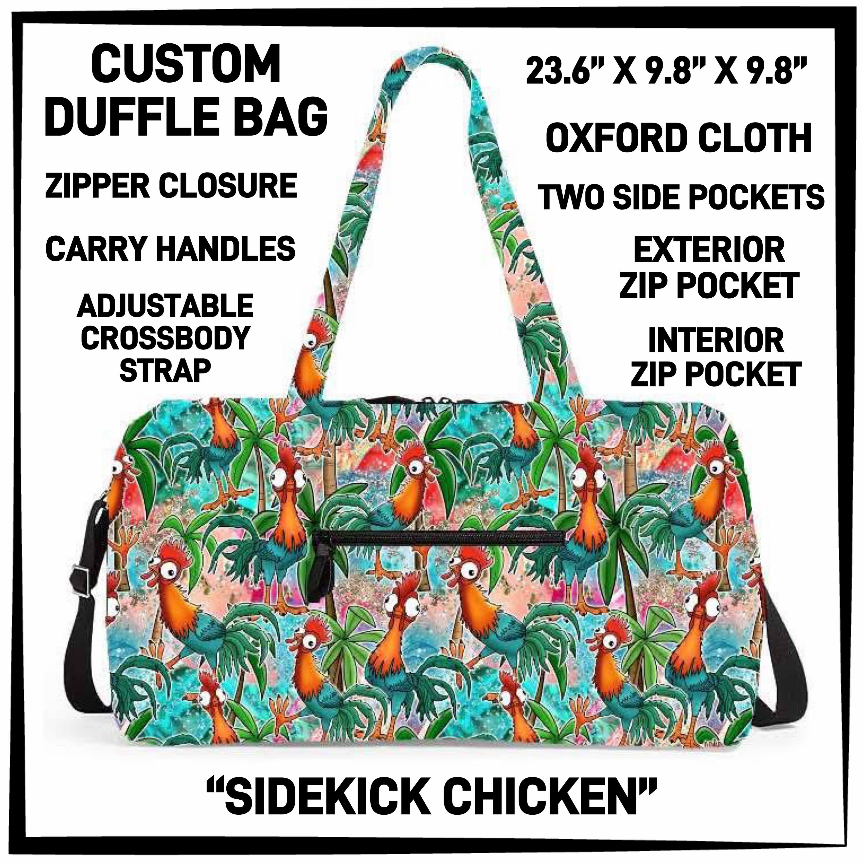 D2FF - Sidekick Chicken Duffel Bag - Preorder ETA: Early June