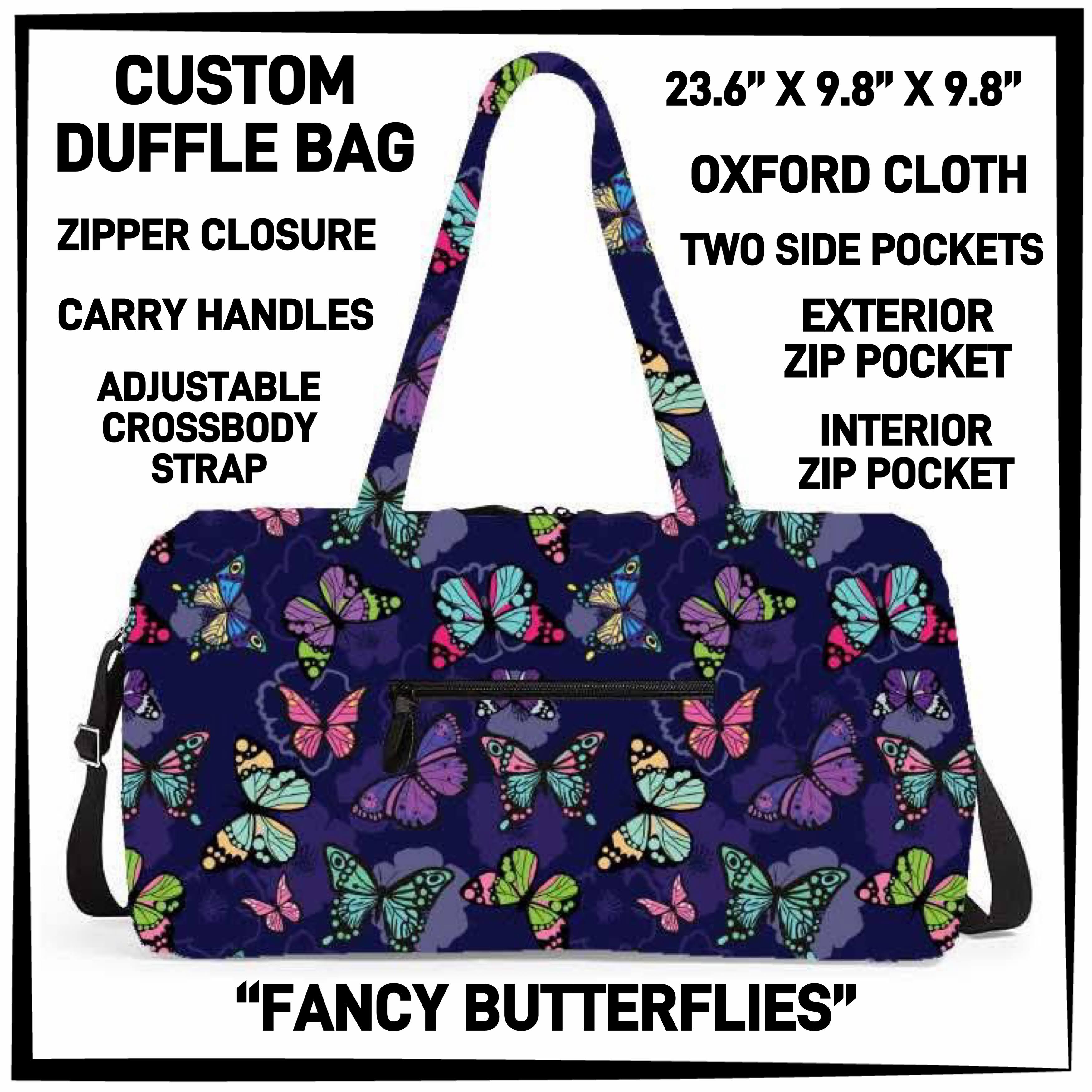 D2FF - Fancy Butterflies Duffel Bag - Preorder ETA: Early June