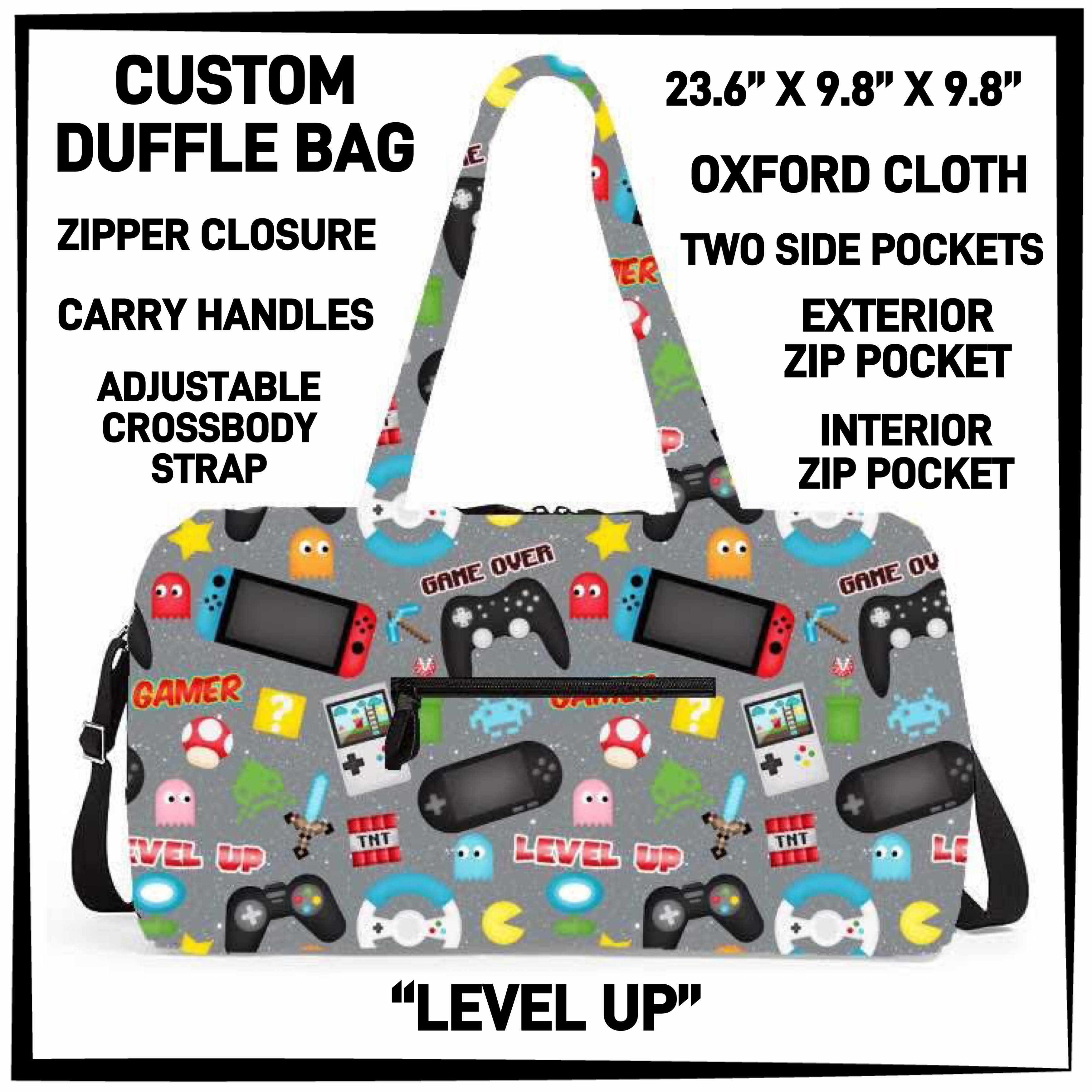 D2FF - Level Up Duffel Bag - Preorder ETA: Early June