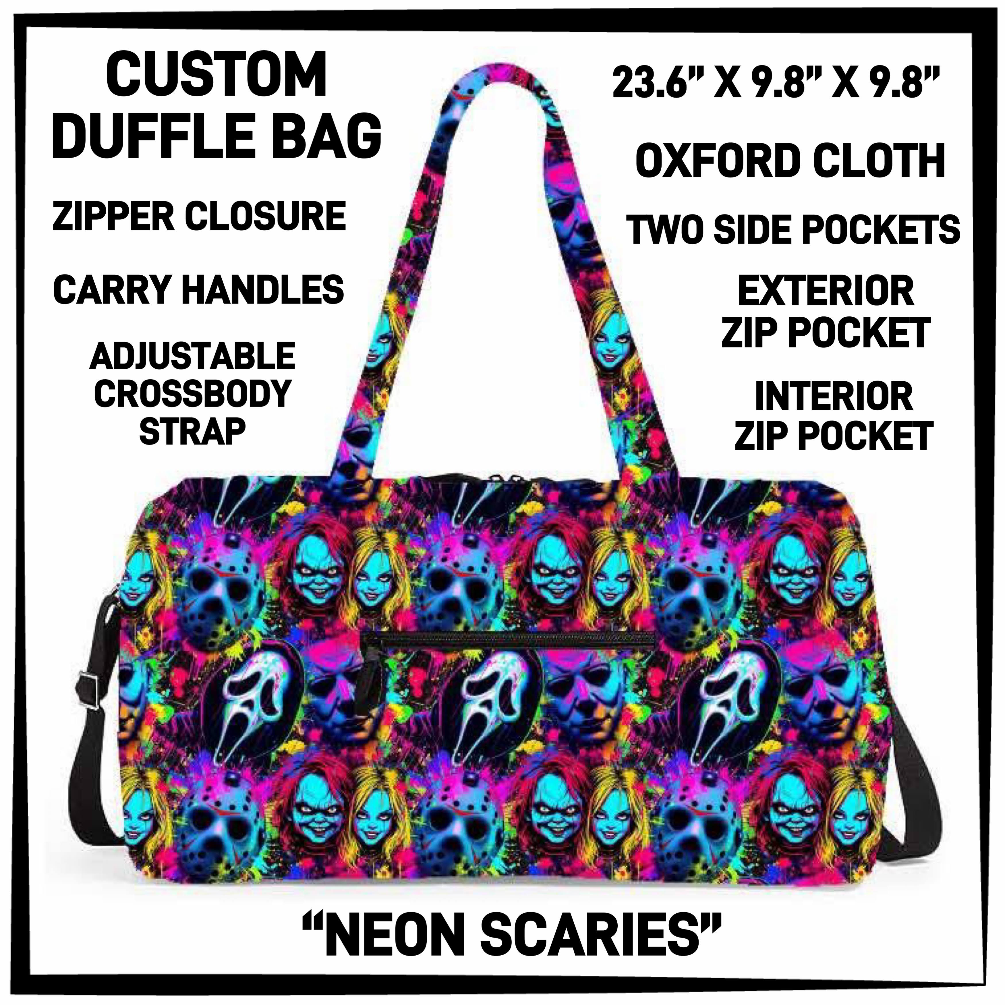 D2FF - Neon Scaries Duffel Bag - Preorder ETA: Early June