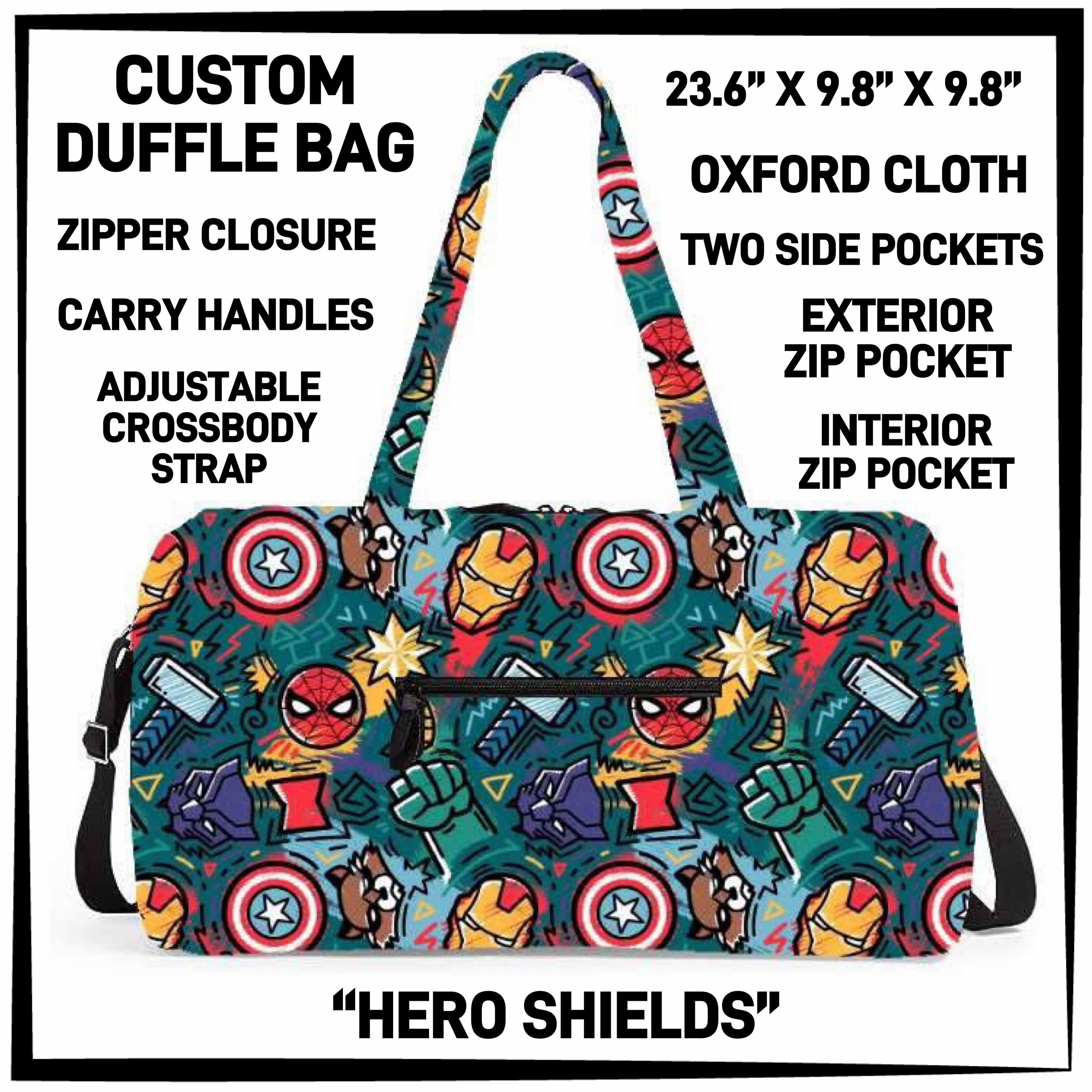 D2FF - Hero Shields Duffel Bag - Preorder ETA: Early June