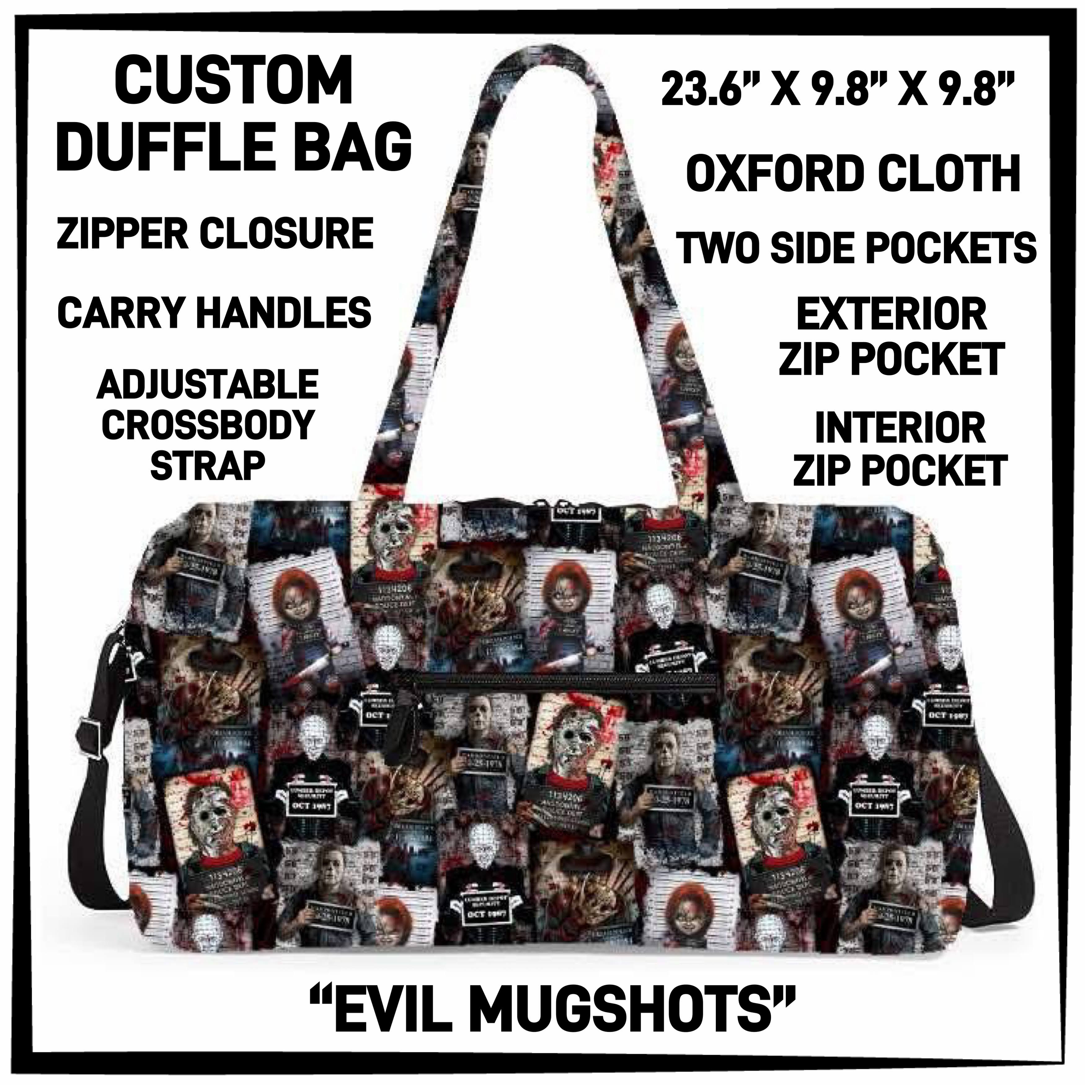 D2FF - Evil Mugshots Duffel Bag - Preorder ETA: Early June