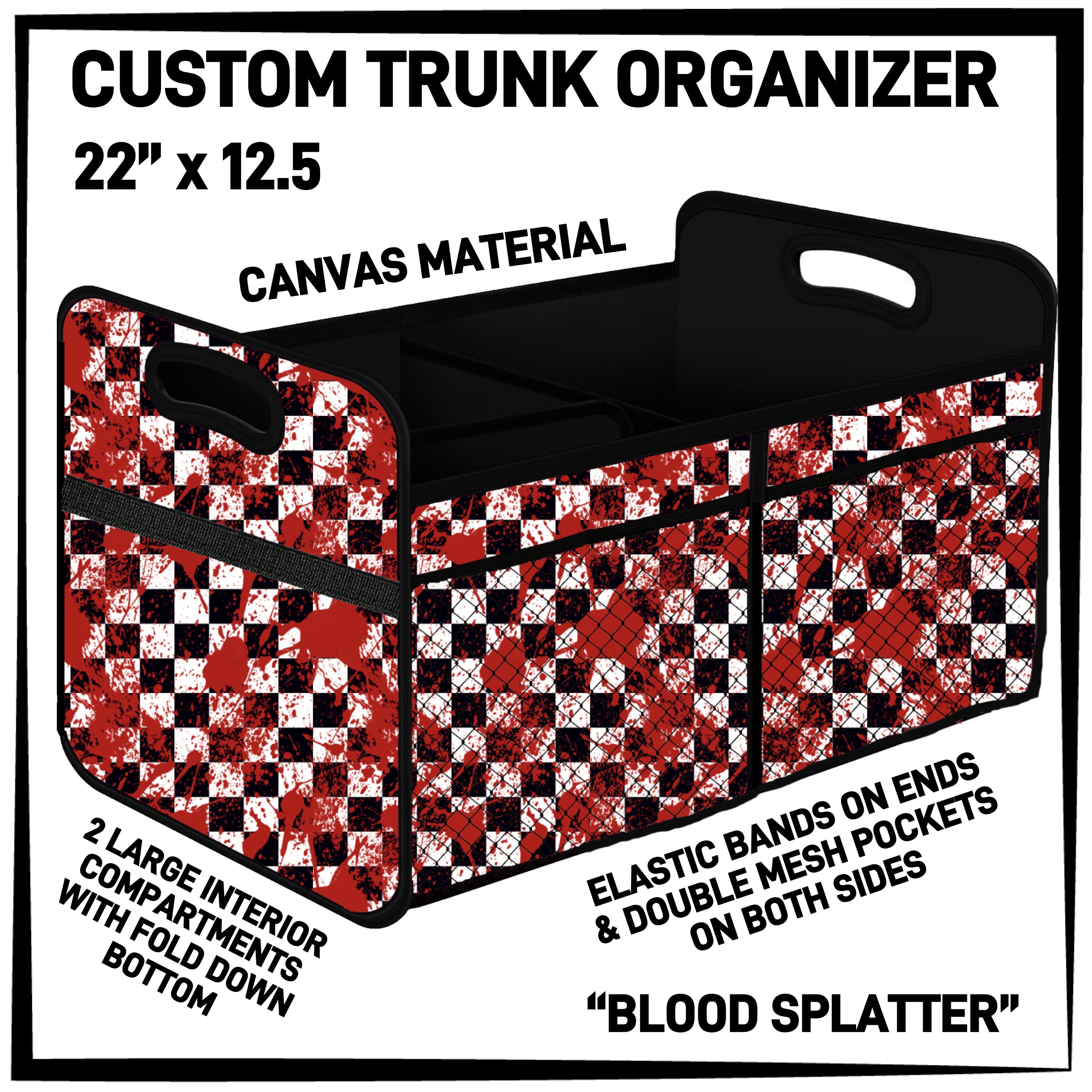 C3TO - Blood Splatter Car Trunk Organizer - Preorder ETA: Mid-Jan