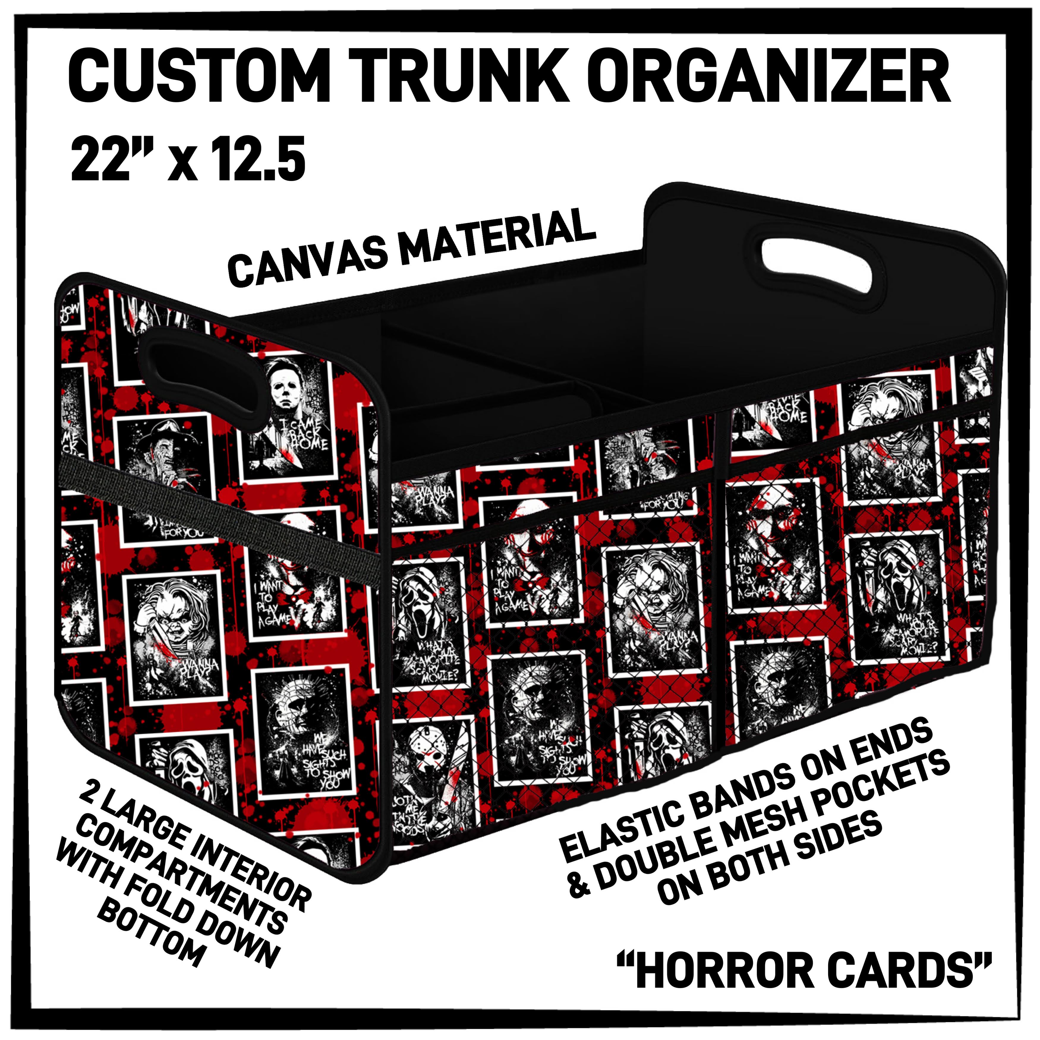 C3TO - Horror Cards Car Trunk Organizer - Preorder ETA: Mid-Jan