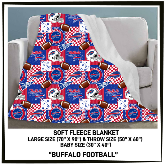 FC7B - Buffalo Football Fleece Blanket - Preorder Closing 8/26 ETA: Late Oct