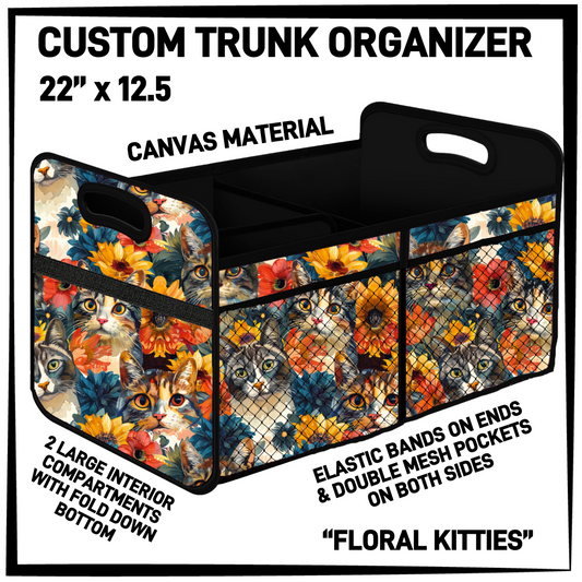 TR9O - Floral Kitties Trunk Organizer - Preorder Closing 5/5 ETA: Early July