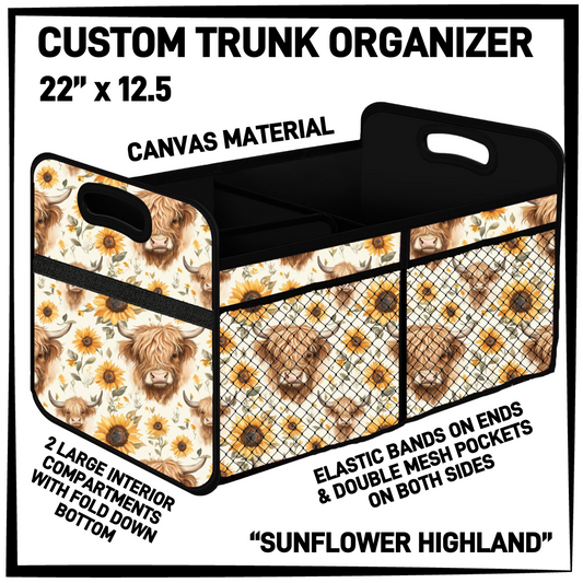 TR9O - Sunflower Highland Trunk Organizer - Preorder Closing 5/5 ETA: Early July