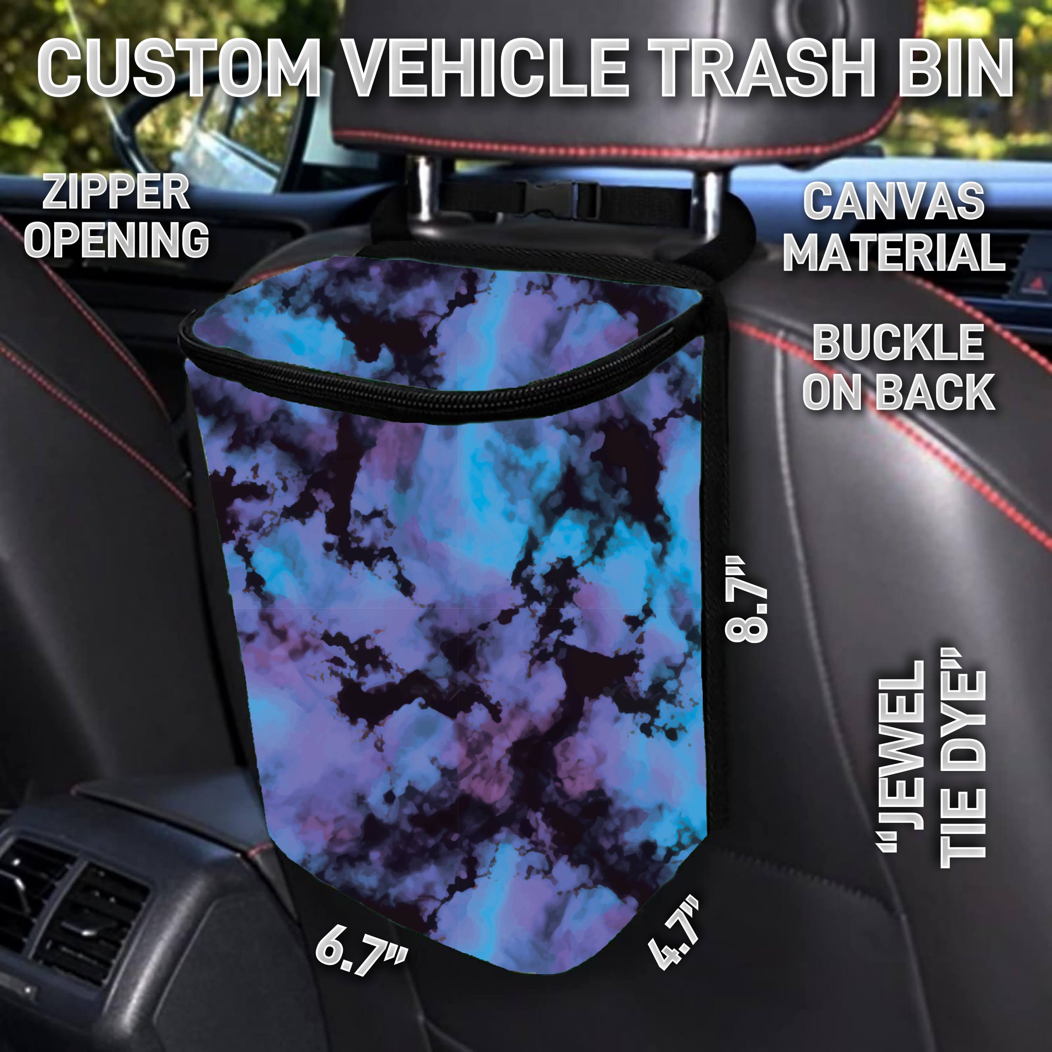 VT2B - Jewel Tie Dye Car Trash Bins - Preorder ETA: Early Feb