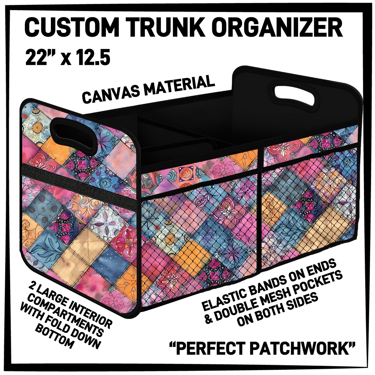 TR9O - Perfect Patchwork Trunk Organizer - Preorder Closing 5/5 ETA: Early July