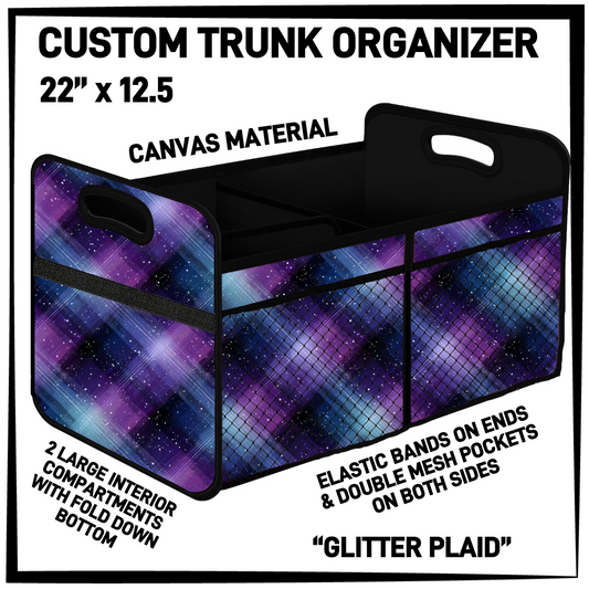 TR9O - Glitter Plaid Trunk Organizer - Preorder Closing 5/5 ETA: Early July