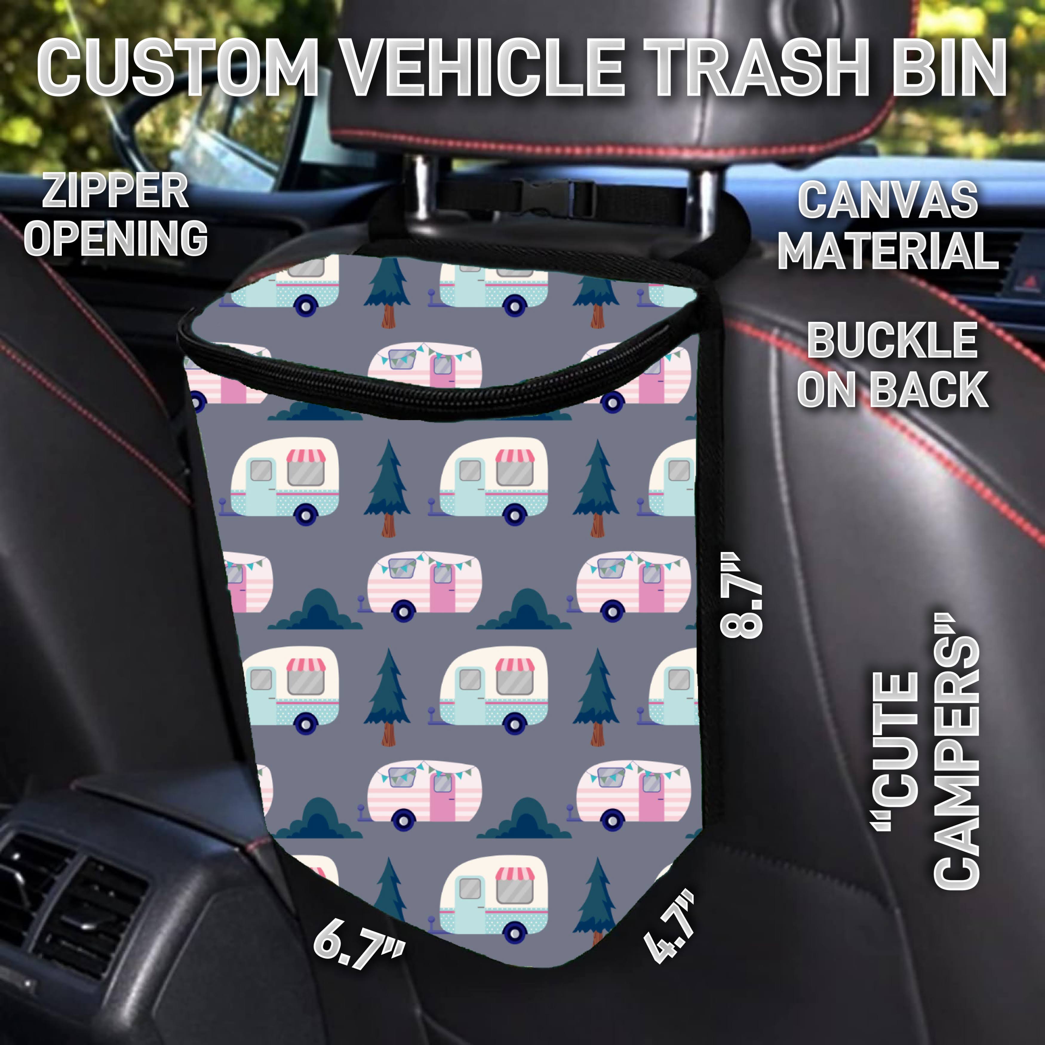 VT2B - Cute Campers Car Trash Bins - Preorder ETA: Early Feb