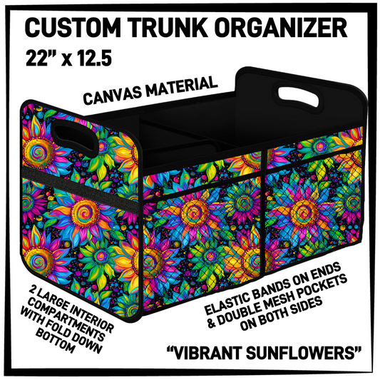TR9O - Vibrant Sunflowers Trunk Organizer - Preorder Closing 5/5 ETA: Early July