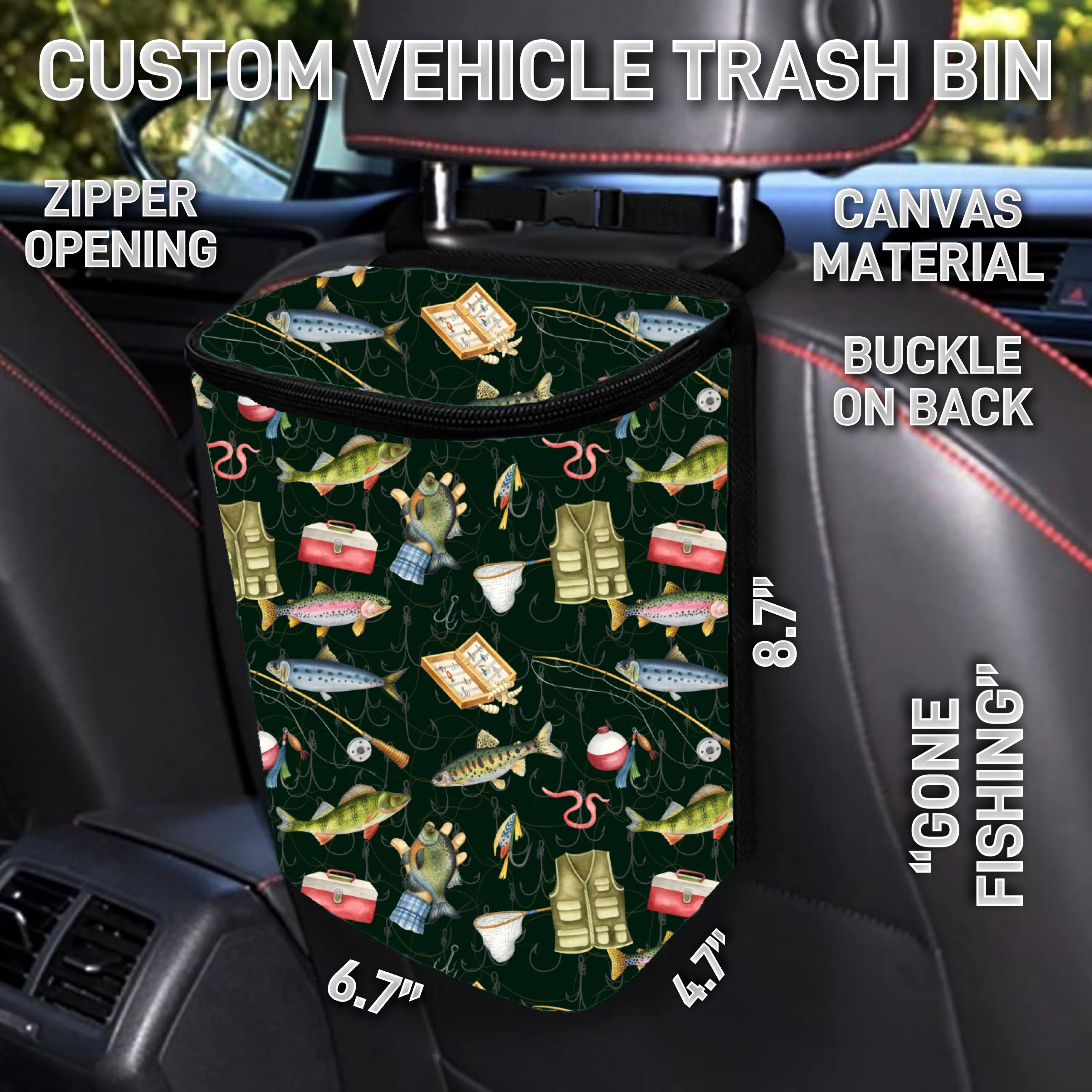 VT2B - Gone Fishing Car Trash Bins - Preorder ETA: Early Feb