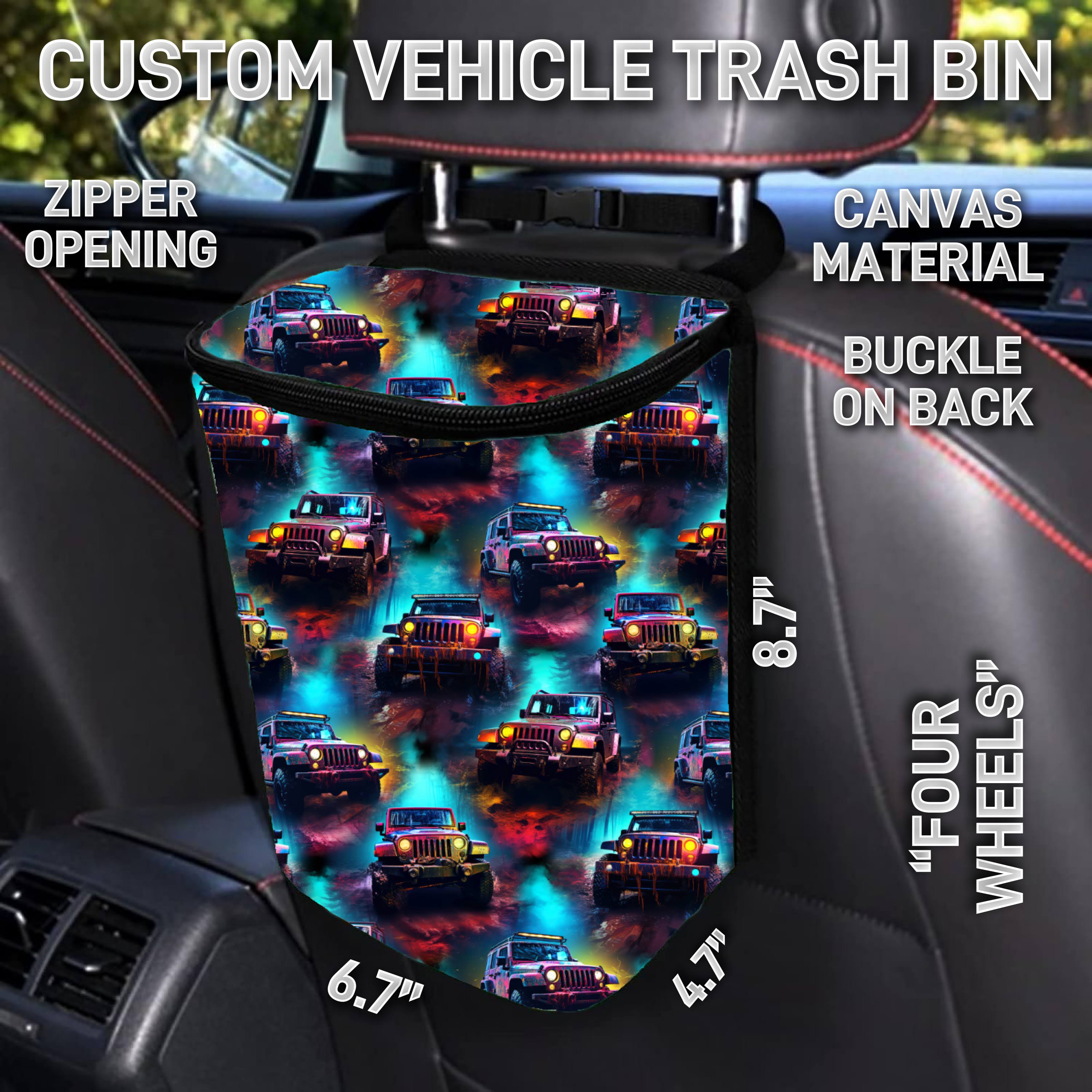 VT2B - Four Wheels Car Trash Bins - Preorder ETA: Early Feb