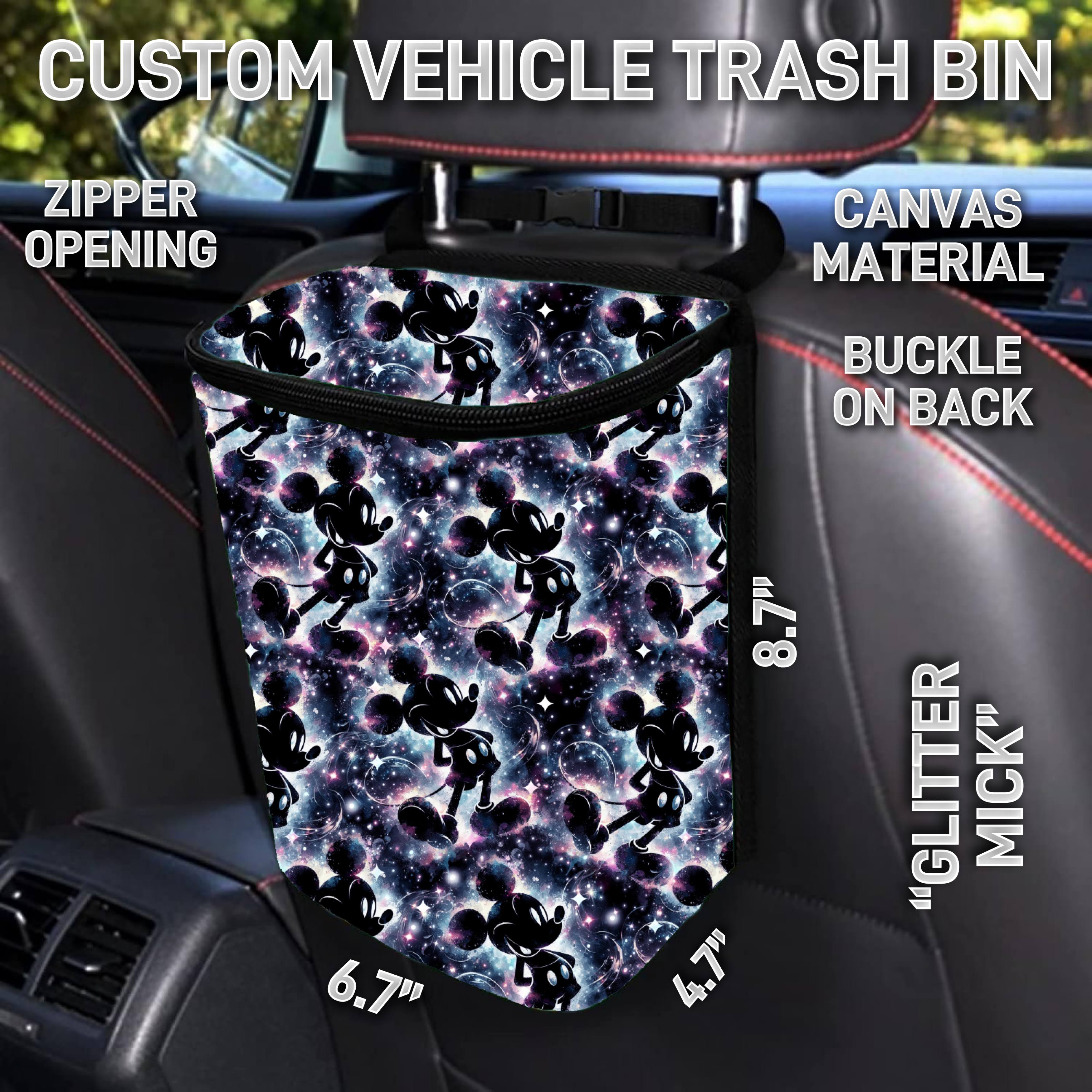 VT2B - Glitter Mick Car Trash Bins - Preorder ETA: Early Feb