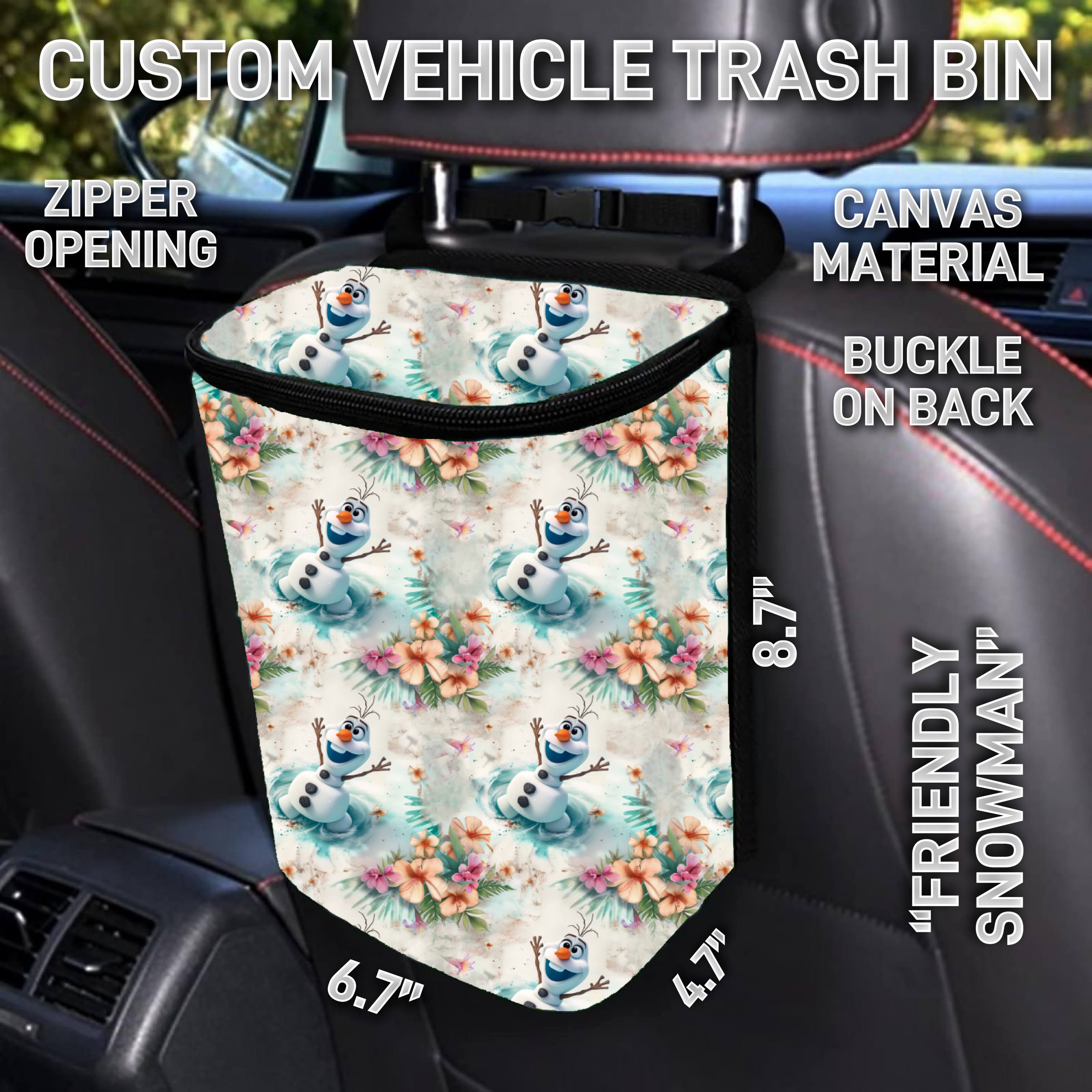 VT2B - Friendly Snowman Car Trash Bins - Preorder ETA: Early Feb