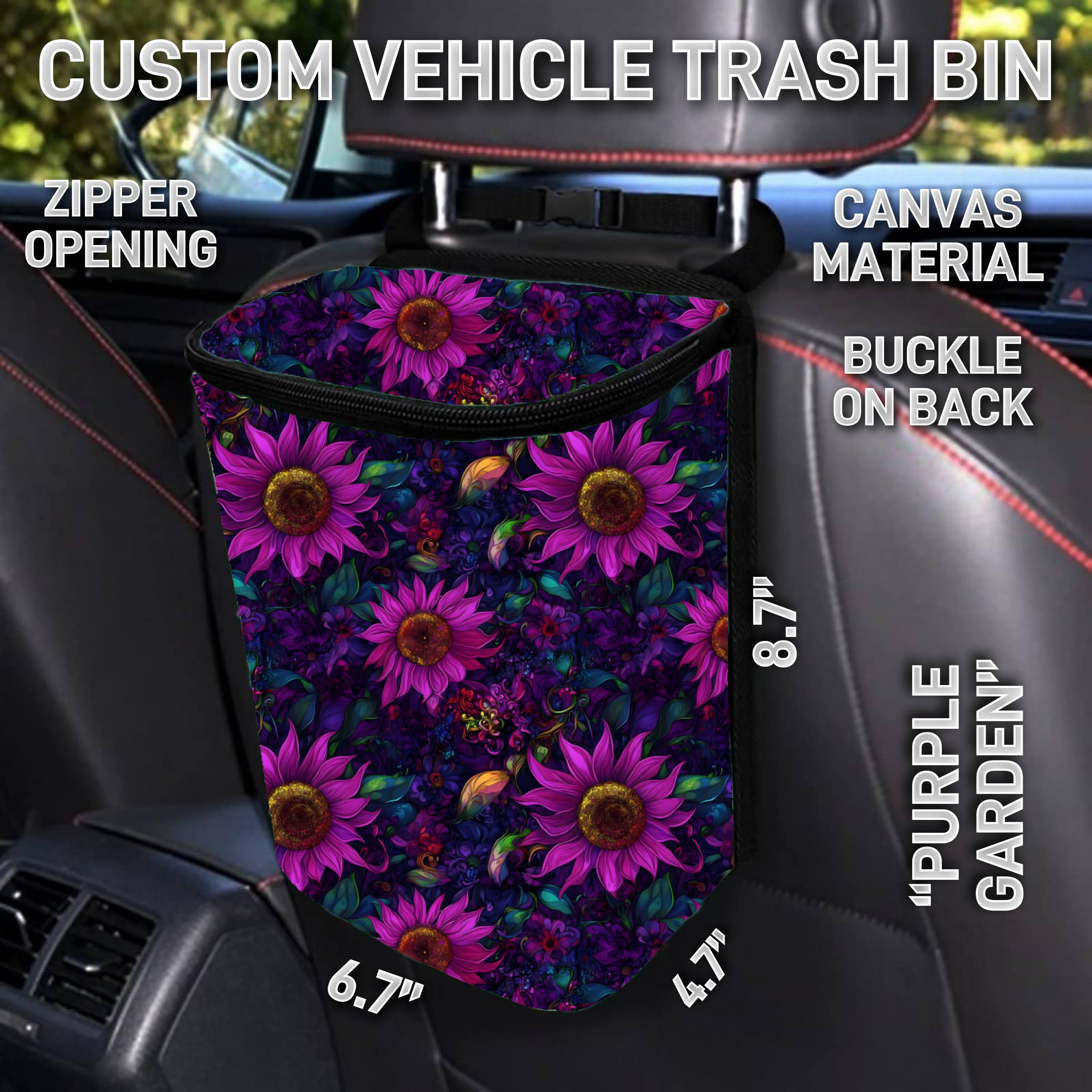 VT2B - Purple Garden Car Trash Bins - Preorder ETA: Early Feb