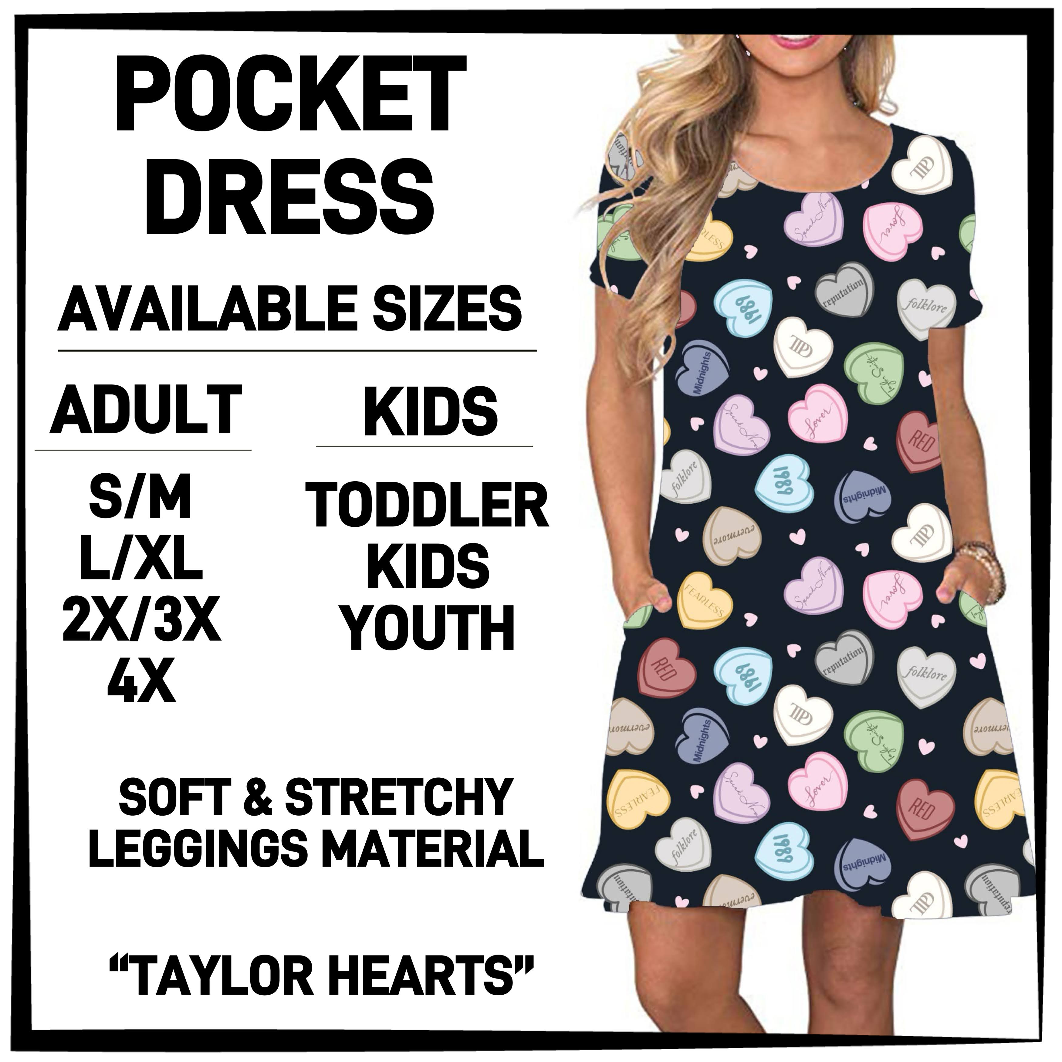 VD2B - Taylor Hearts Pocket Dress - Preorder ETA: Late Jan