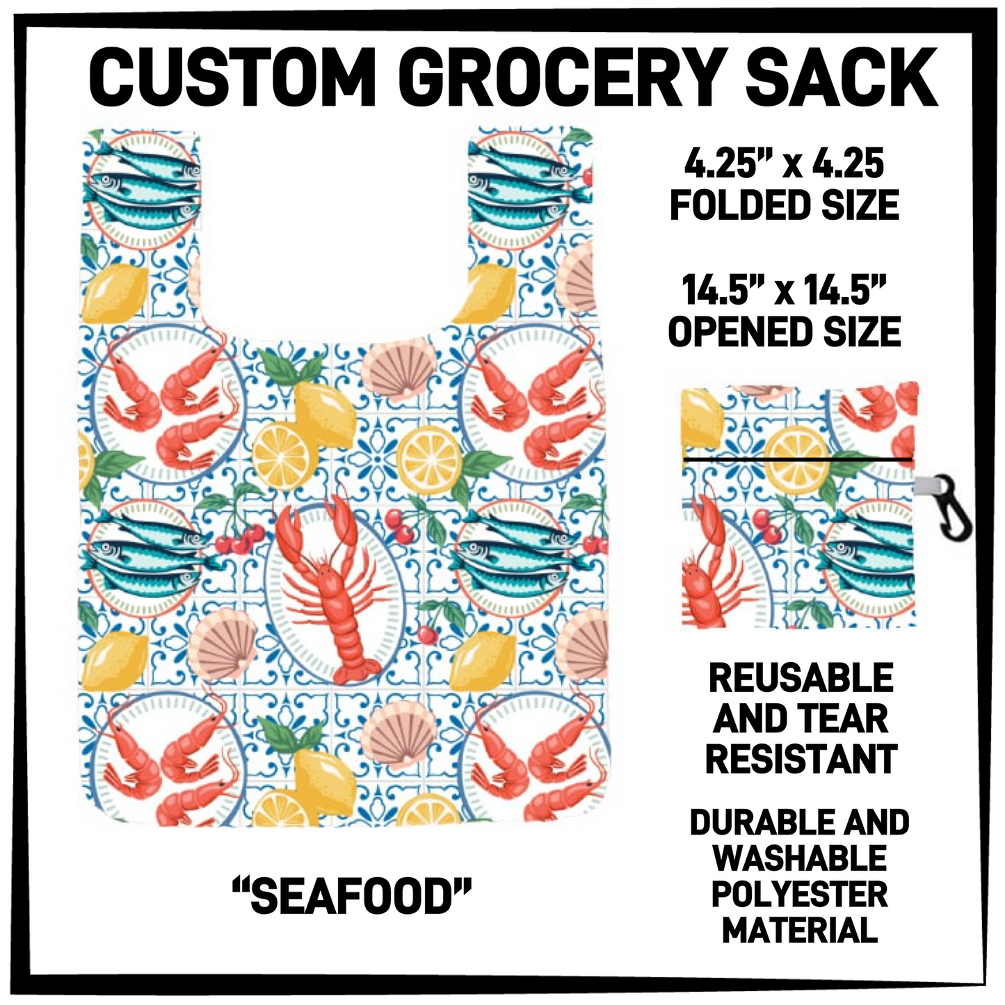 GRC4 - Seafood Grocery Sack - Preorder Closing 9/10 ETA: Early Dec