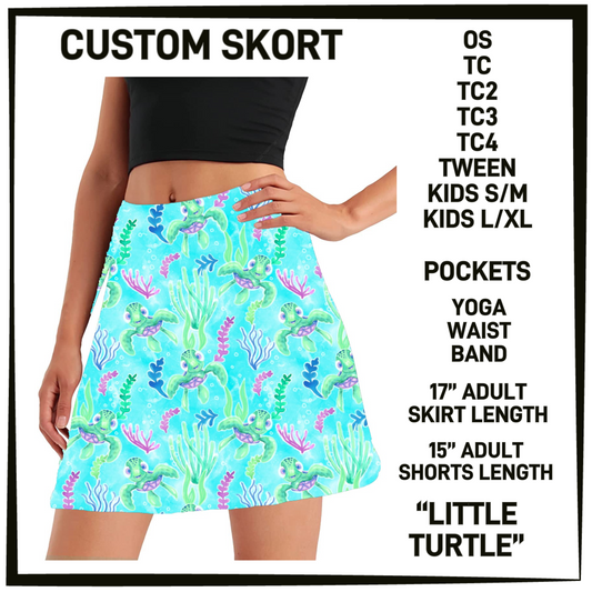 S0RK - Little Turtle Skort with Pockets - Preorder Closing 5/7 ETA: Early July