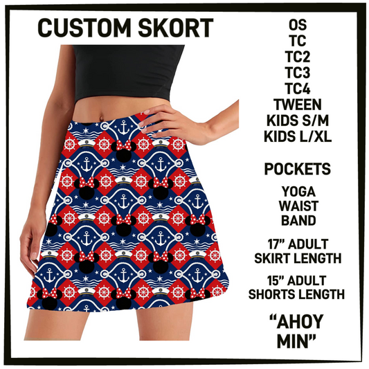 S0RK - Ahoy Min Skort with Pockets - Preorder Closing 5/7 ETA: Early July